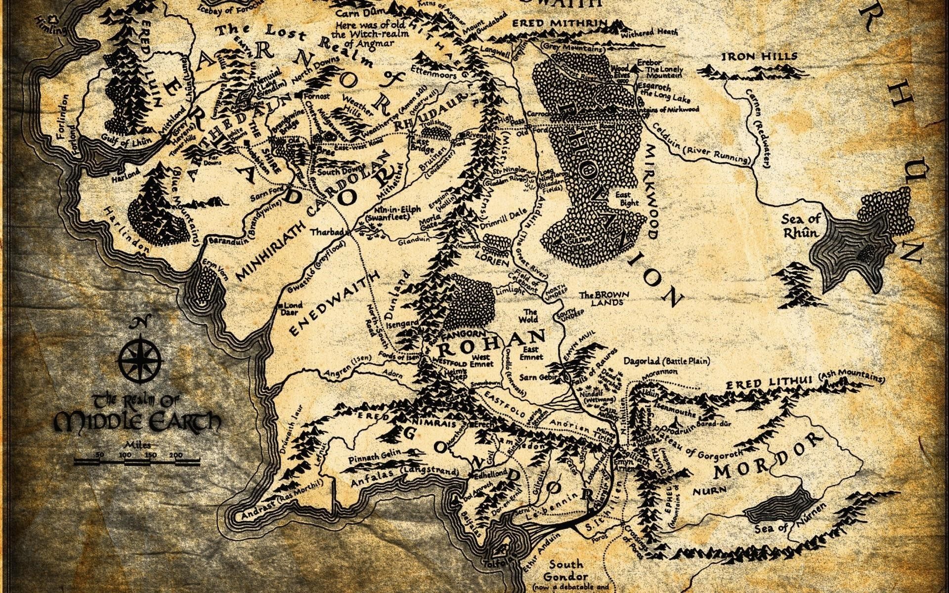 Lord Of The Rings Map Wallpapers