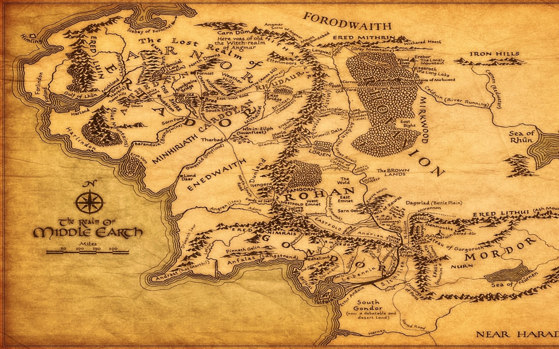 Lord Of The Rings Map Wallpapers