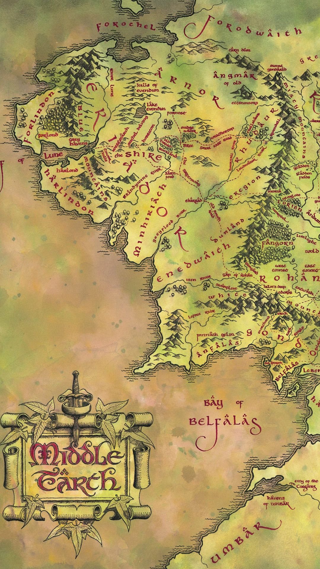 Lord Of The Rings Map Wallpapers