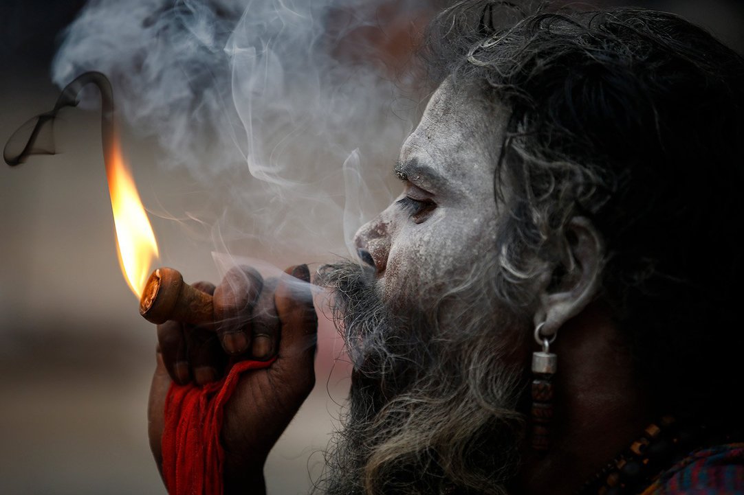 Lord Shiva Smoking Chillum Wallpapers