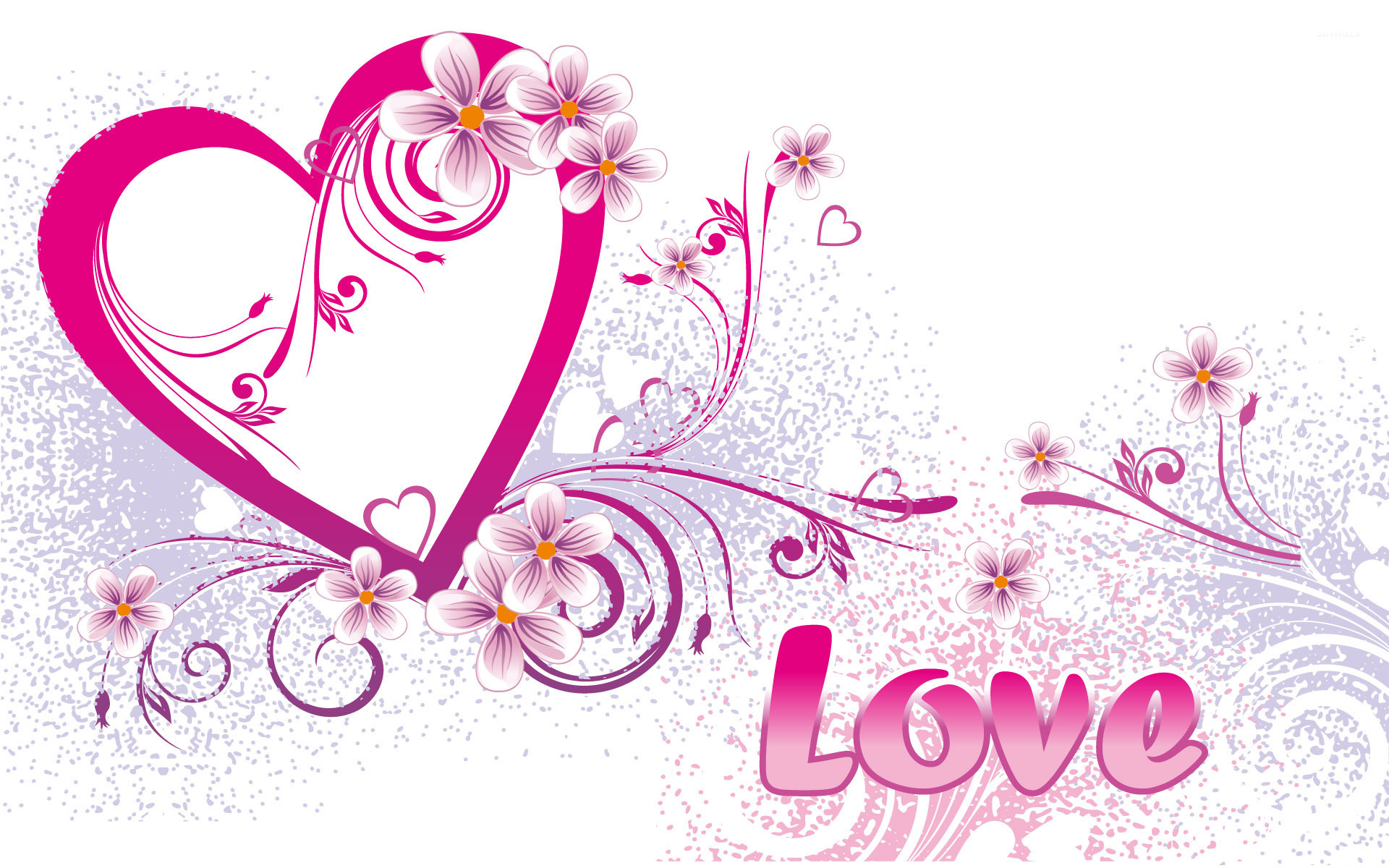 Love Pink Heart Wallpapers