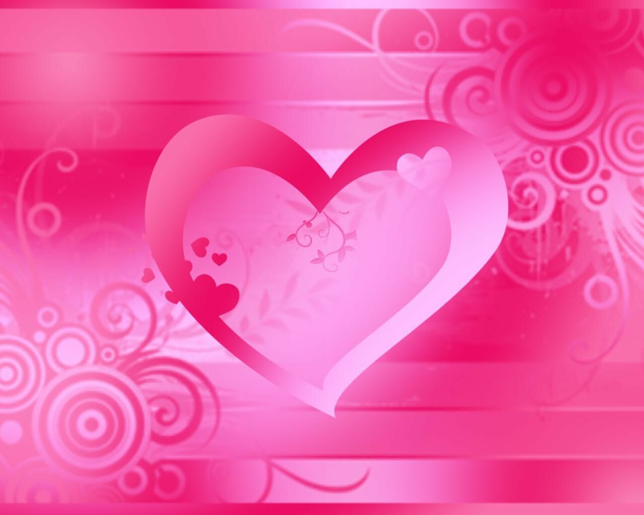 Love Pink Heart Wallpapers