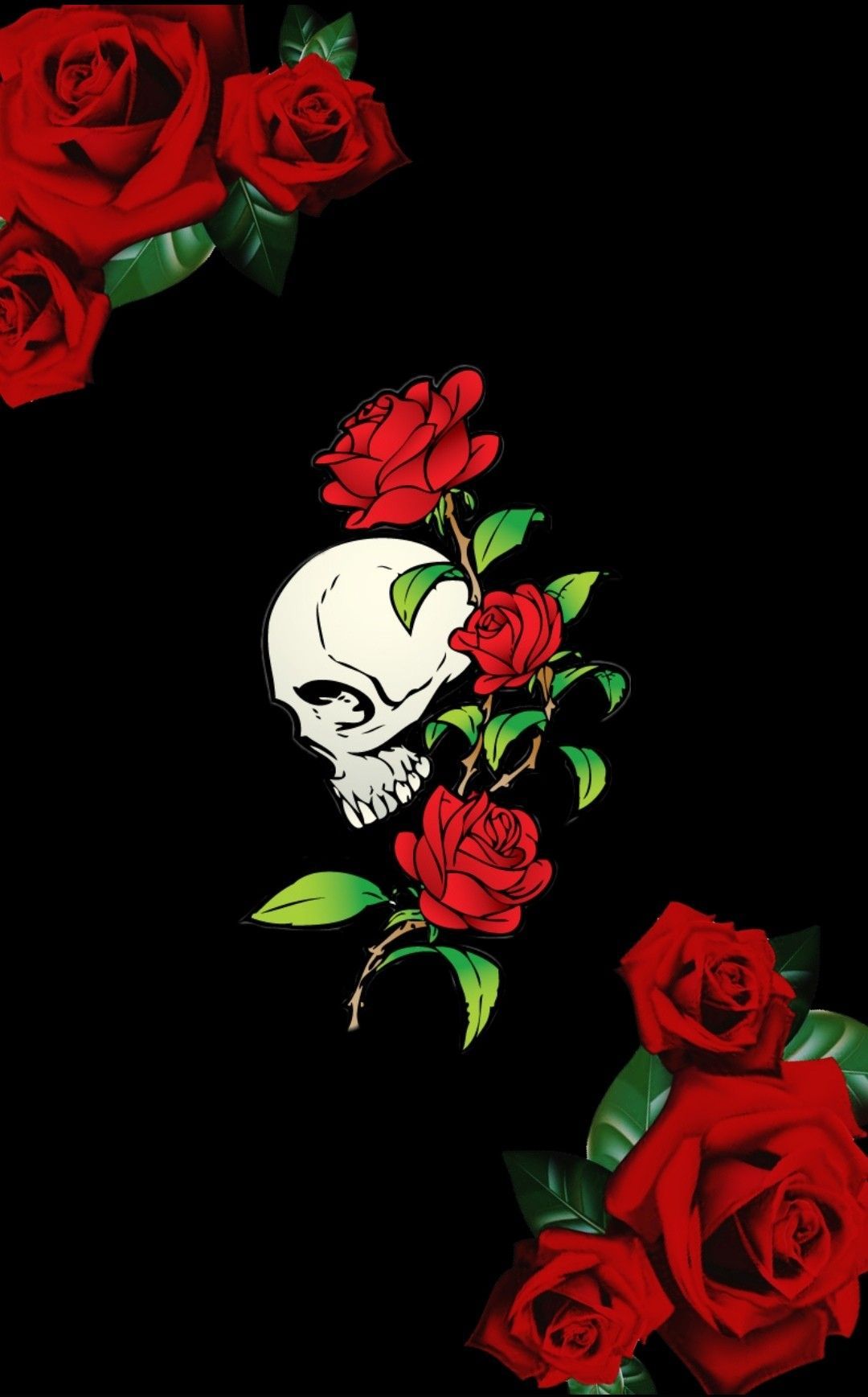 Love Skull And Roses Wallpapers