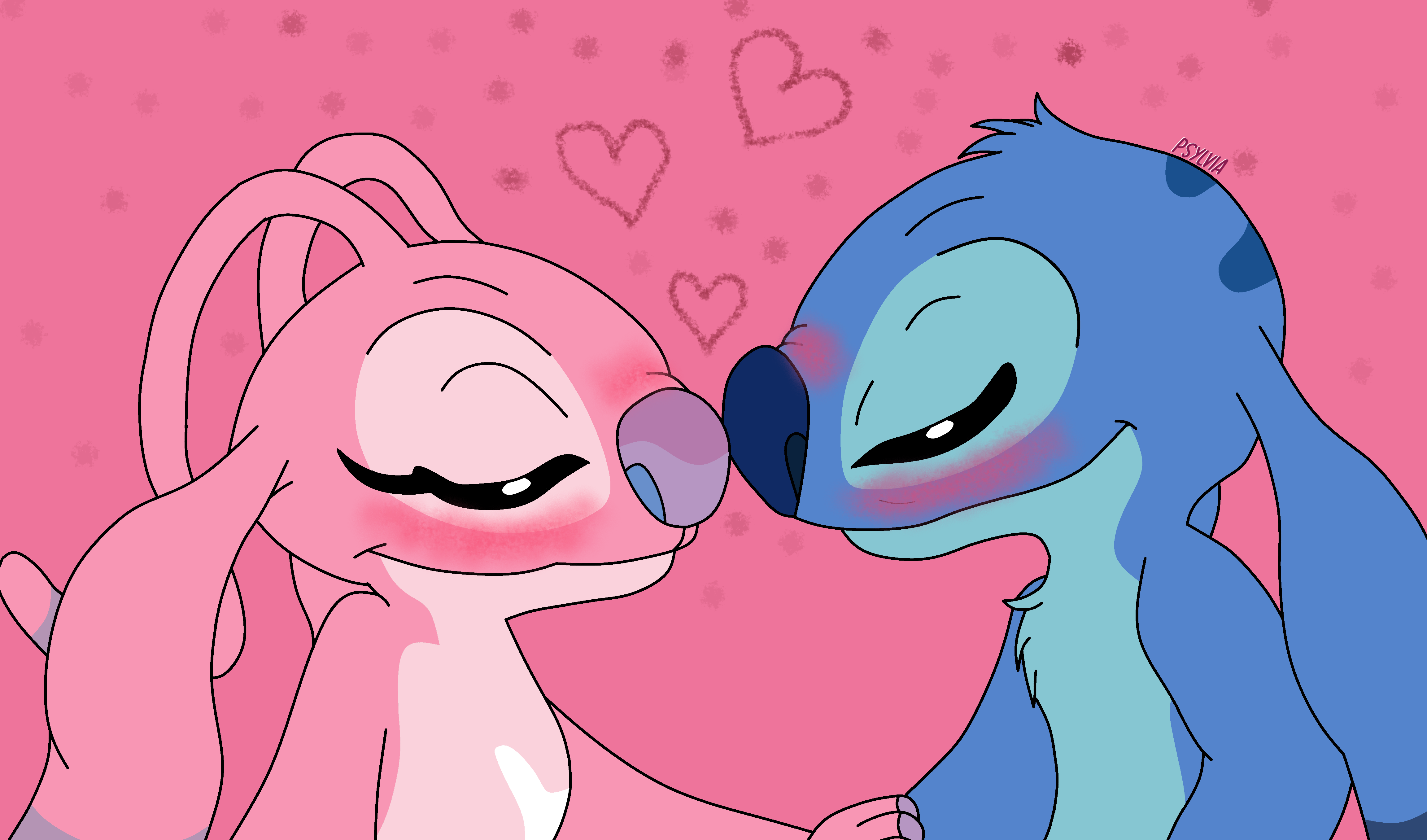 Love Stitch And Angel Wallpapers