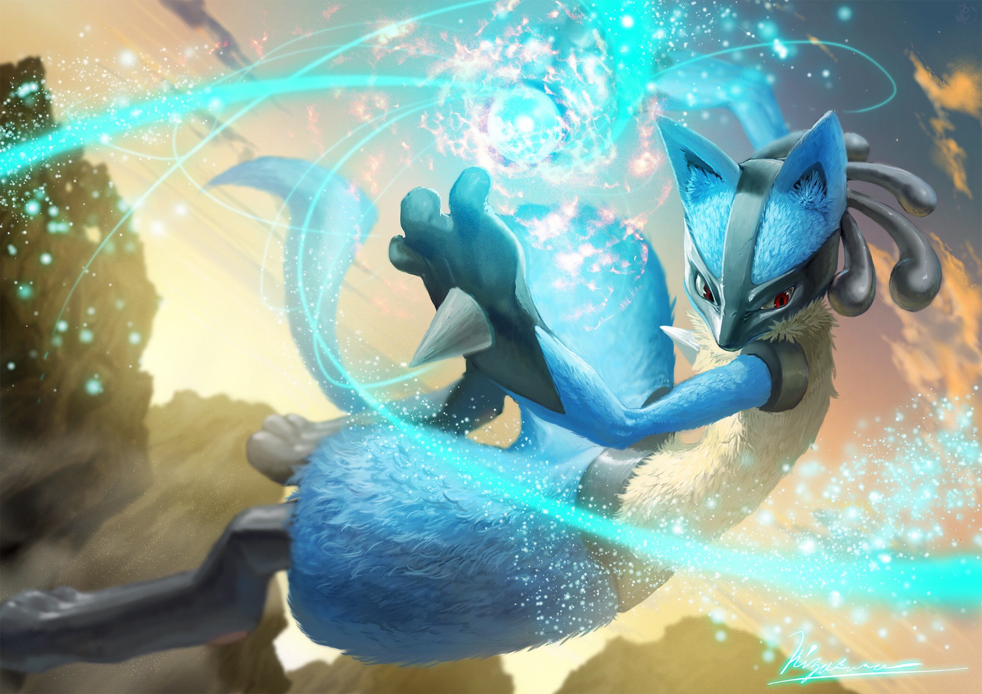 Lucario Aura Sphere Wallpapers