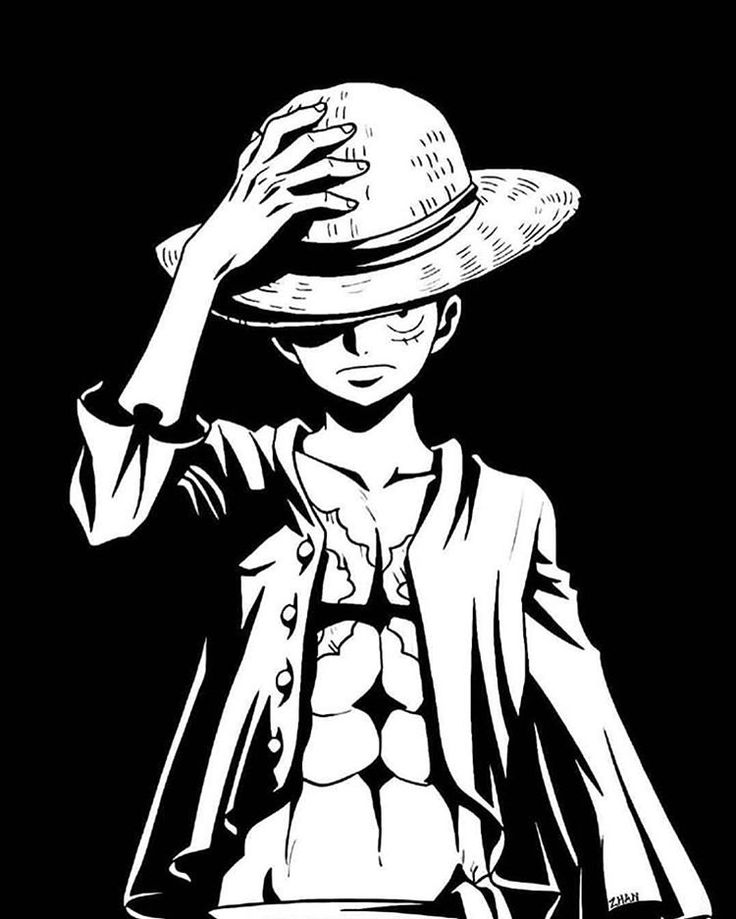 Luffy Black And White Wallpapers