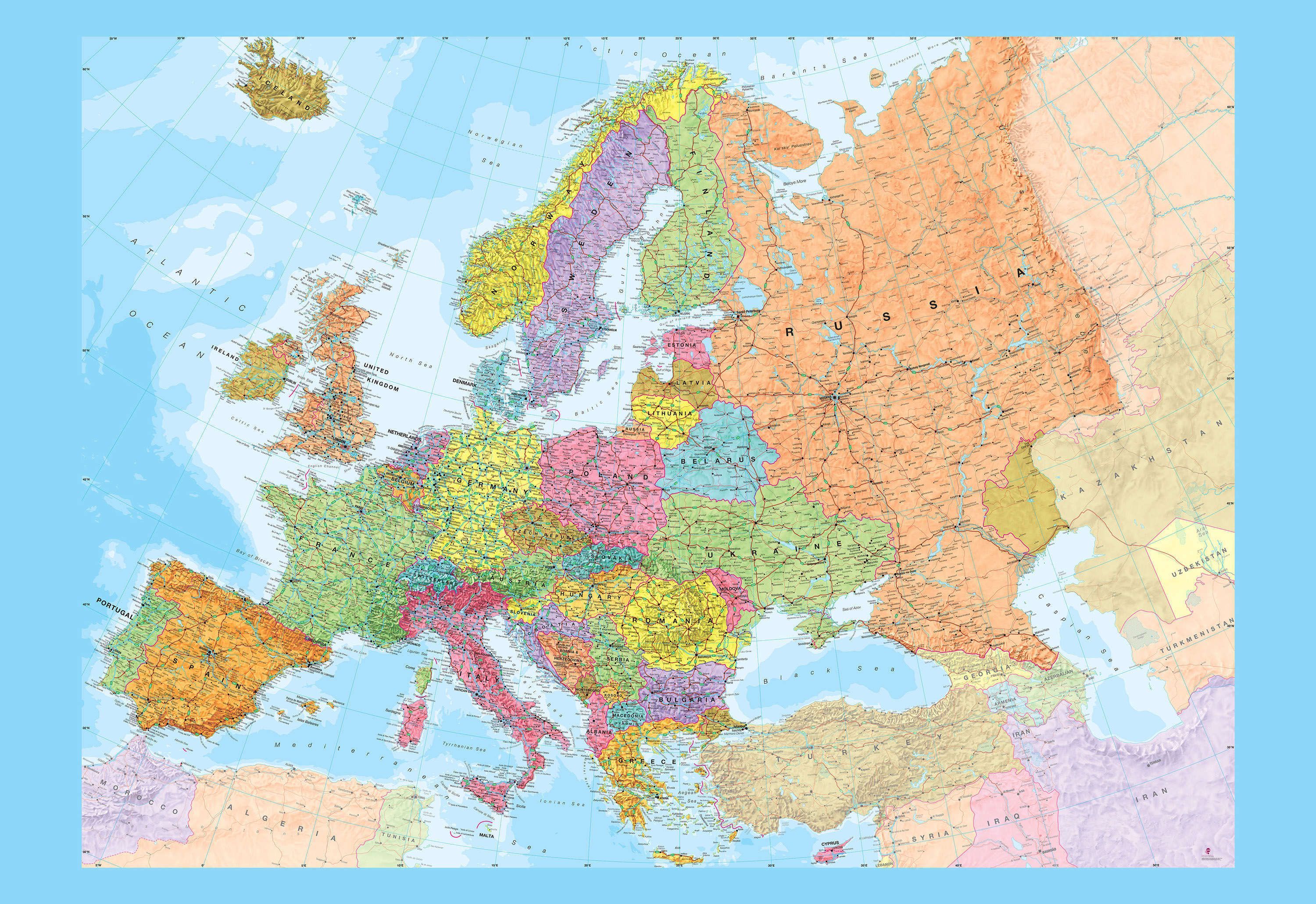 Map Of Europe Wallpapers