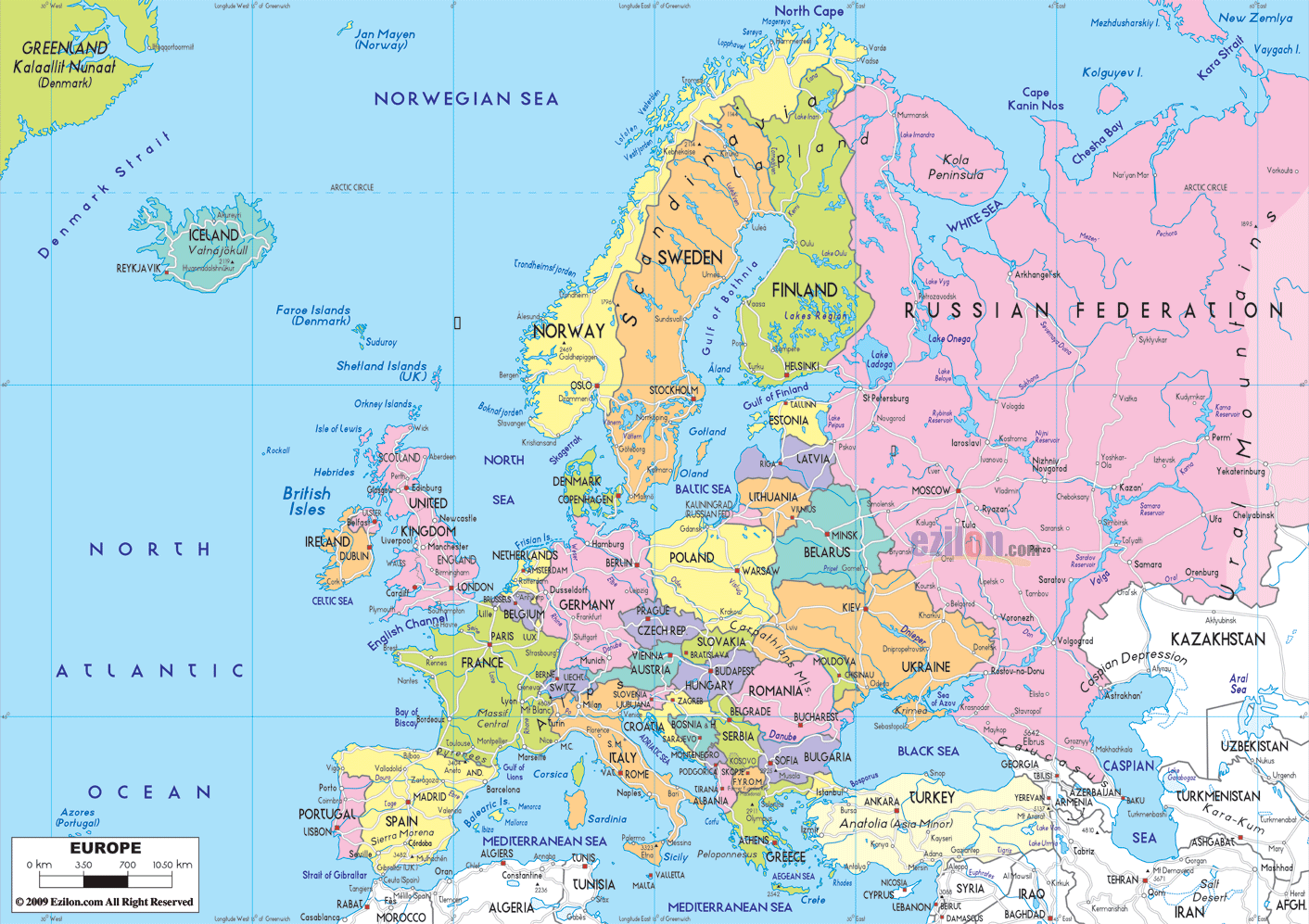 Map Of Europe Wallpapers