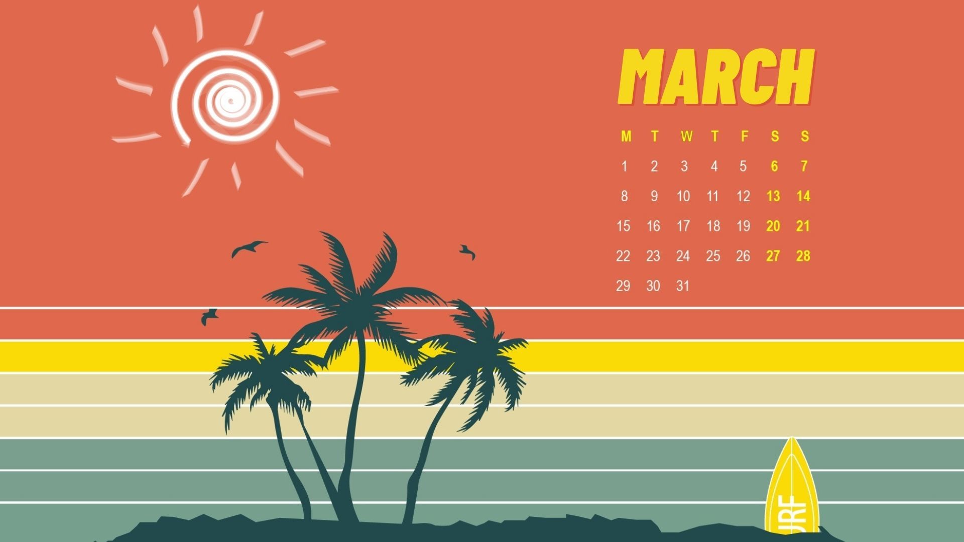 March 2021 Calendar Wallpapers