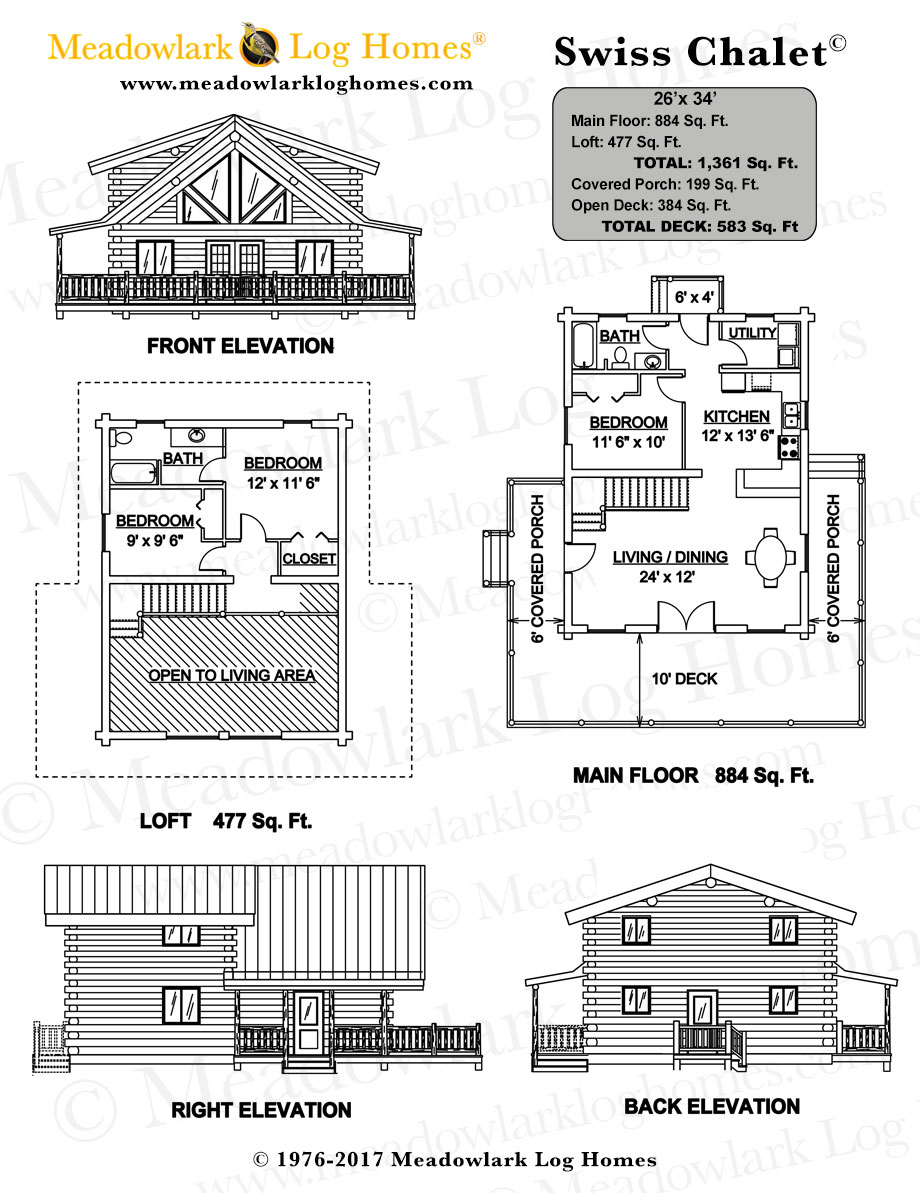 Meadowlark Log Homes Swiss Chalet Wallpapers