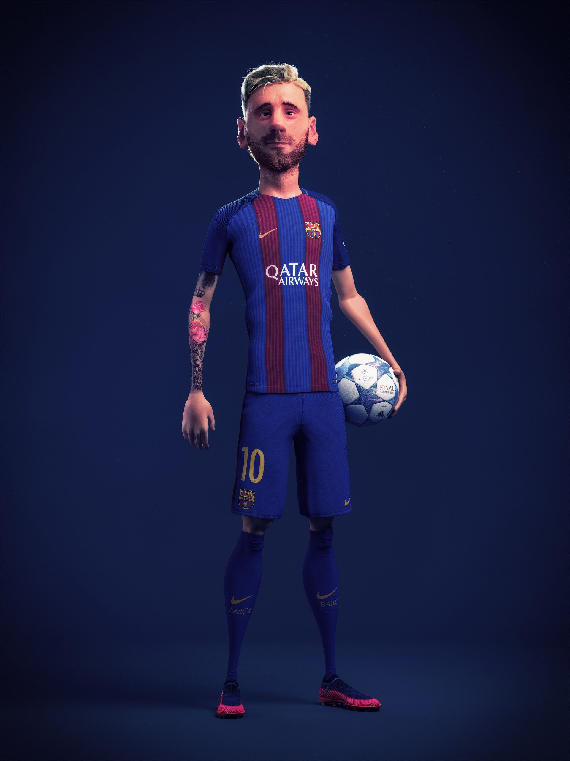 Messi Cartoon Wallpapers