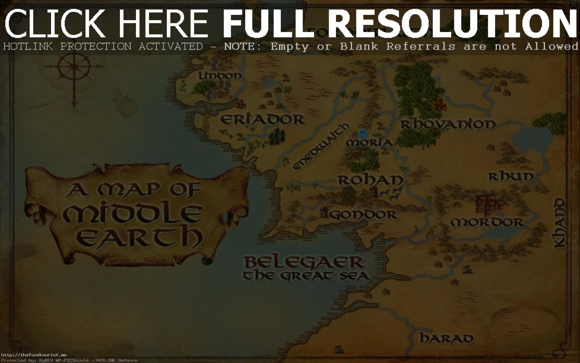 Middle Earth Map High Resolution Wallpapers