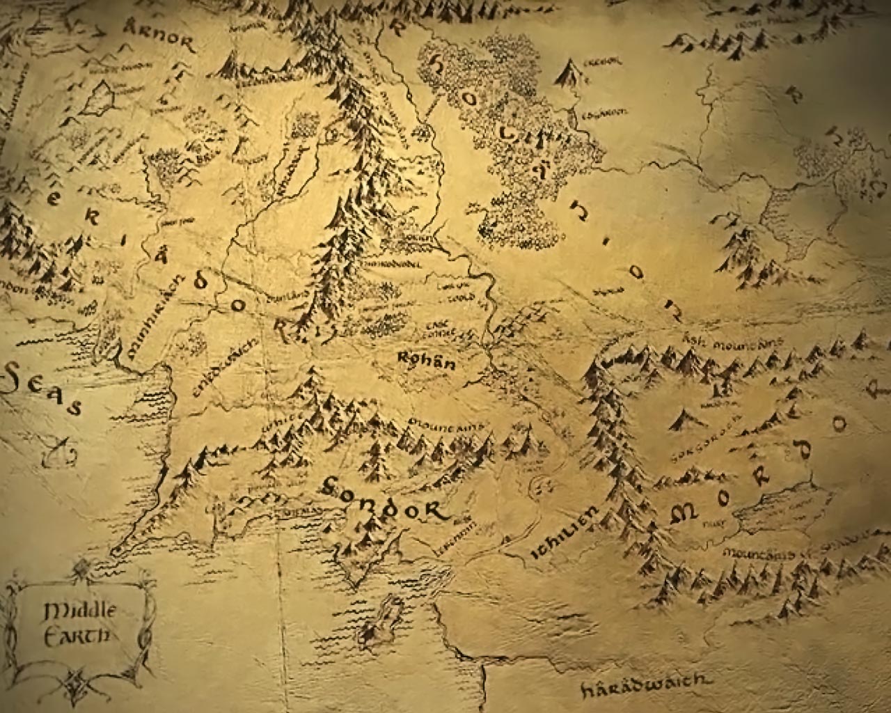 Middle Earth Map High Resolution Wallpapers