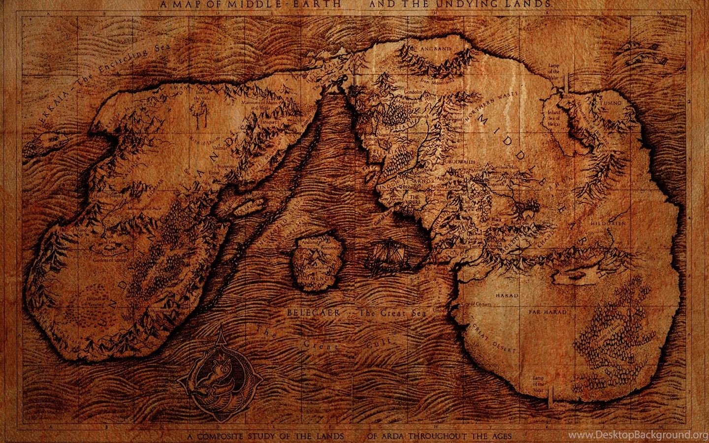 Middle Earth Map High Resolution Wallpapers