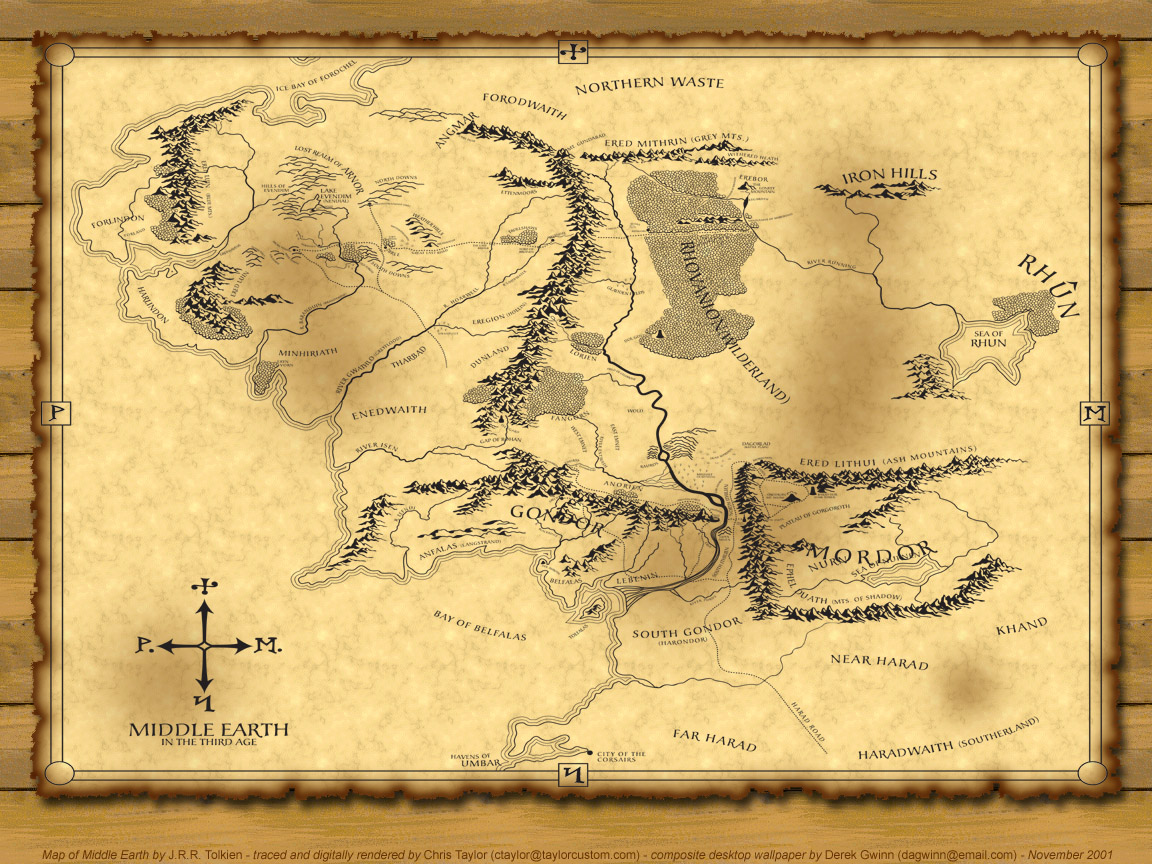 Middle Earth Map High Resolution Wallpapers