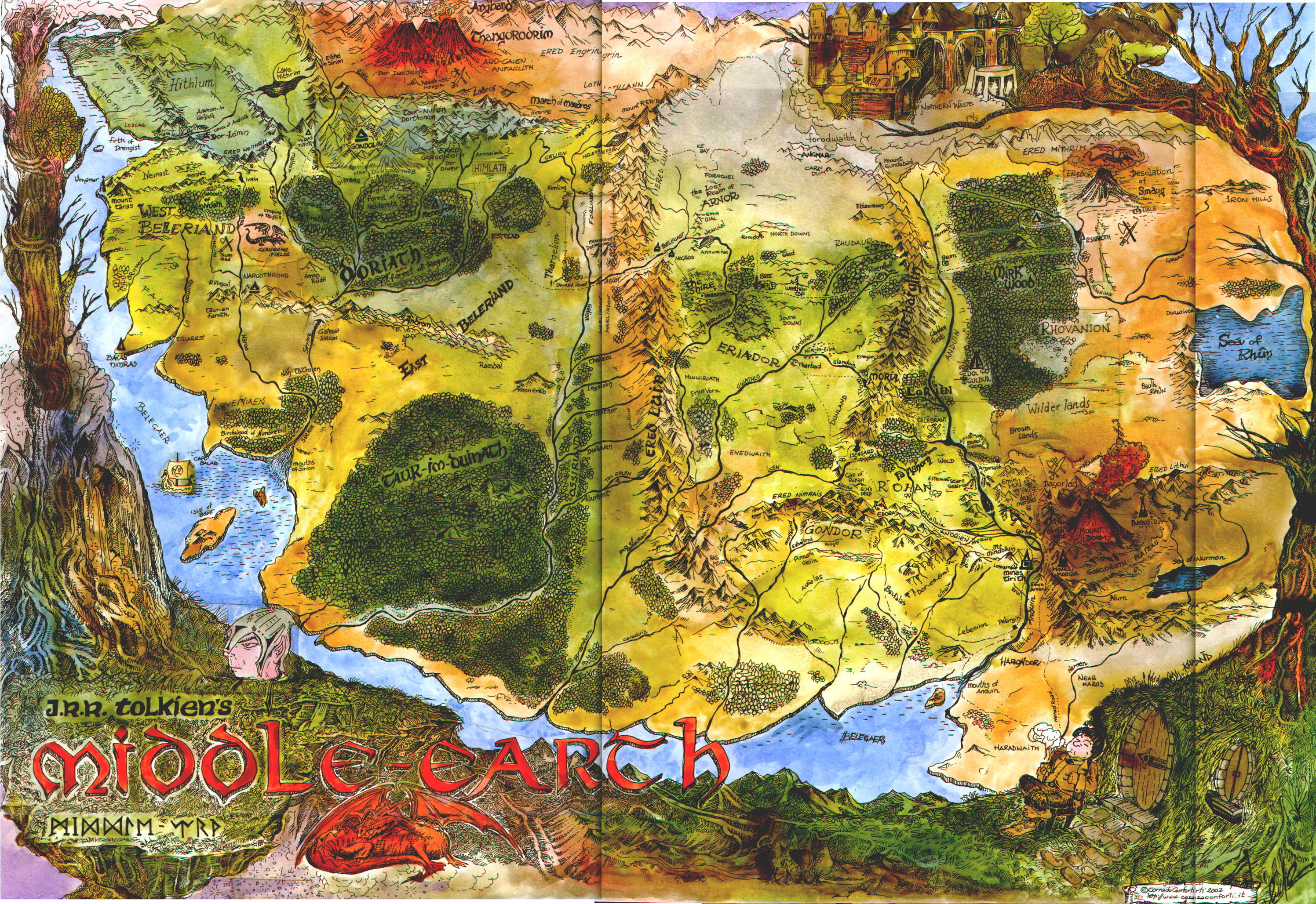 Middle Earth Map High Resolution Wallpapers