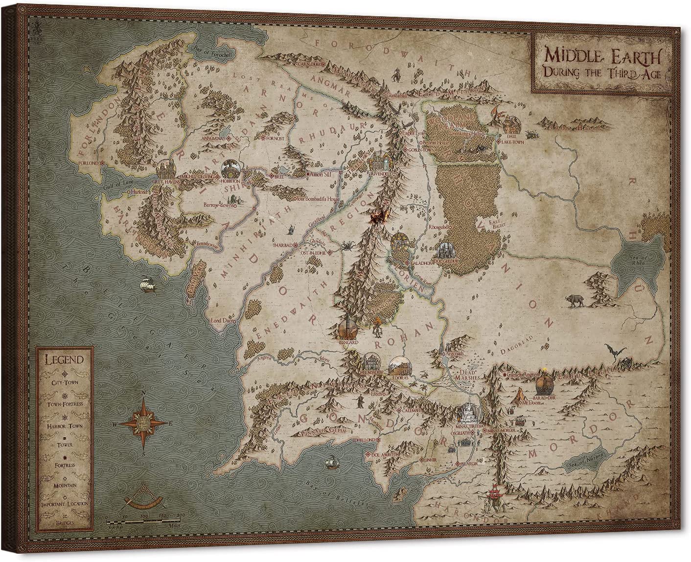 Middle Earth Map High Resolution Wallpapers