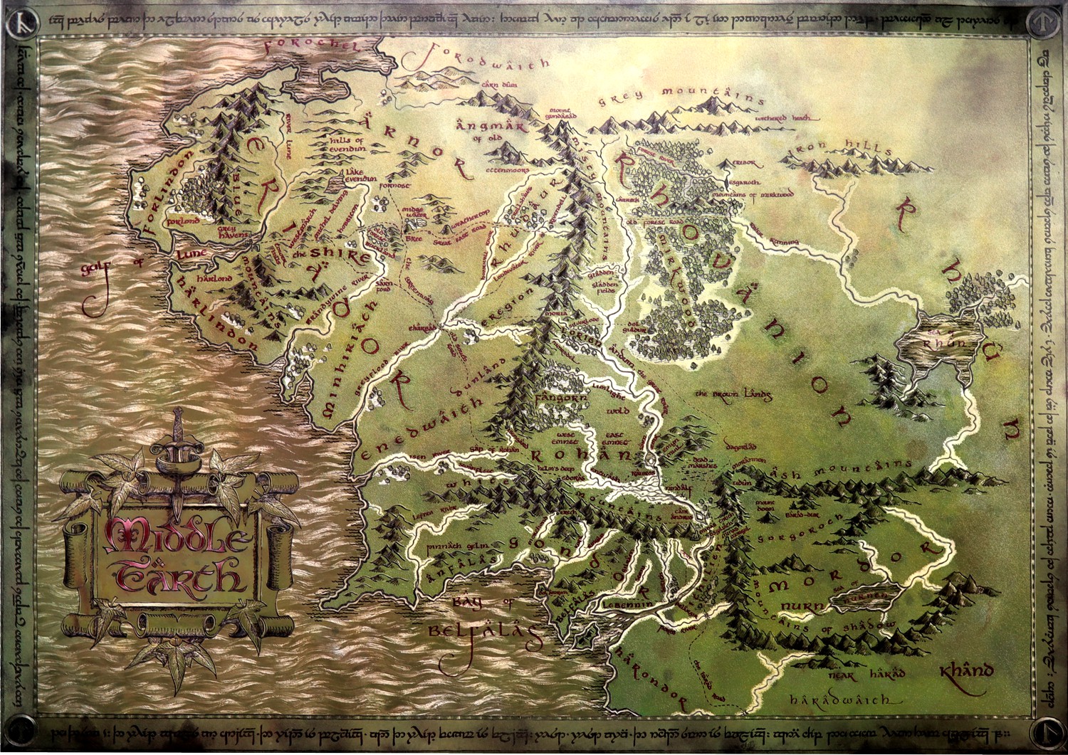 Middle Earth Map High Resolution Wallpapers