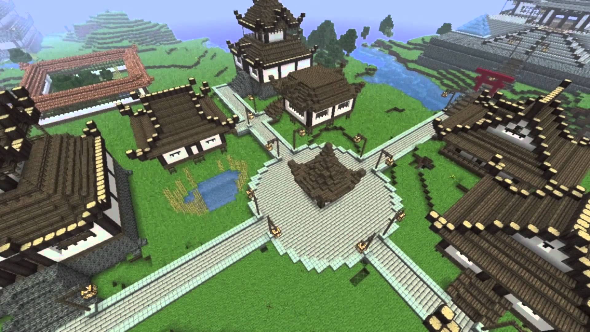 Minecraft Asian City Wallpapers