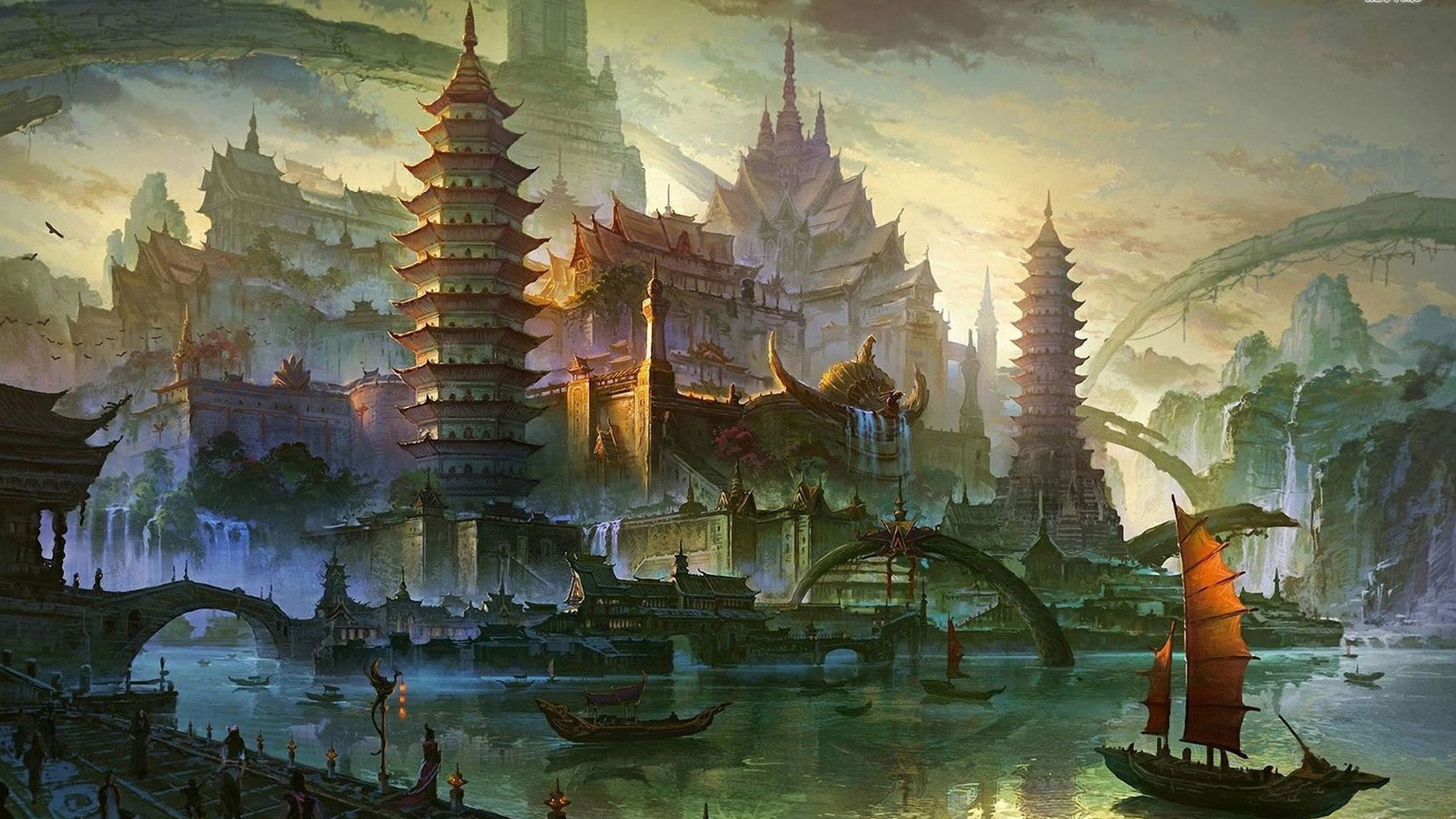 Minecraft Asian City Wallpapers