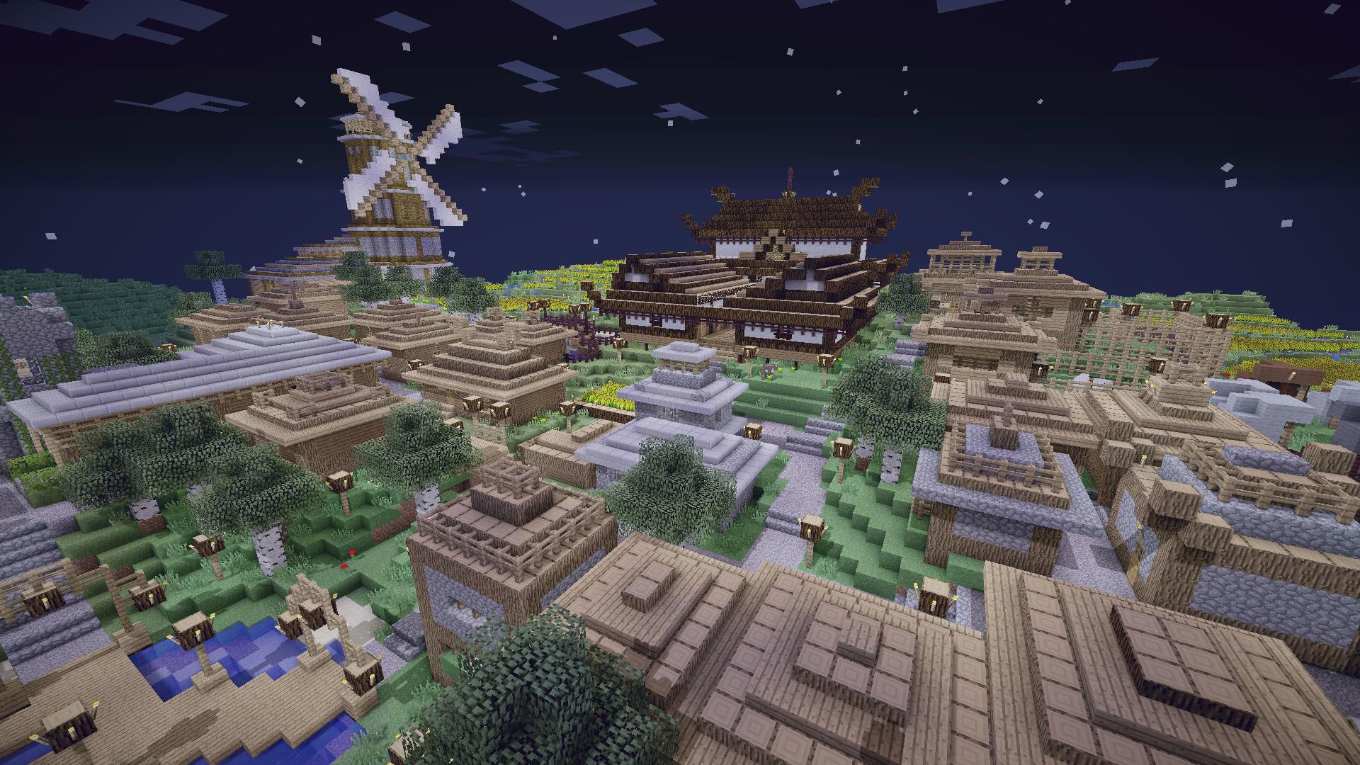 Minecraft Asian City Wallpapers