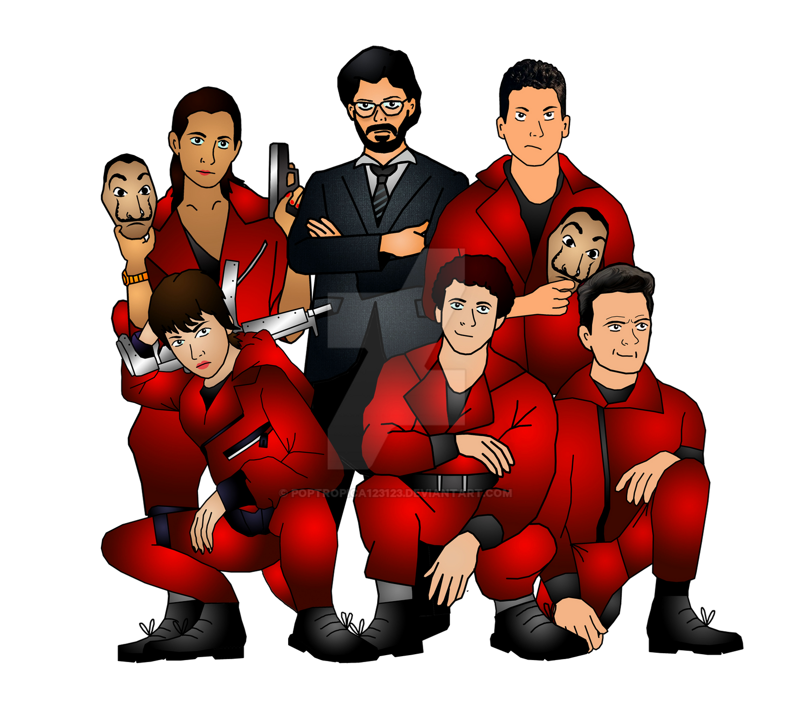 Money Heist Cartoon Wallpapers