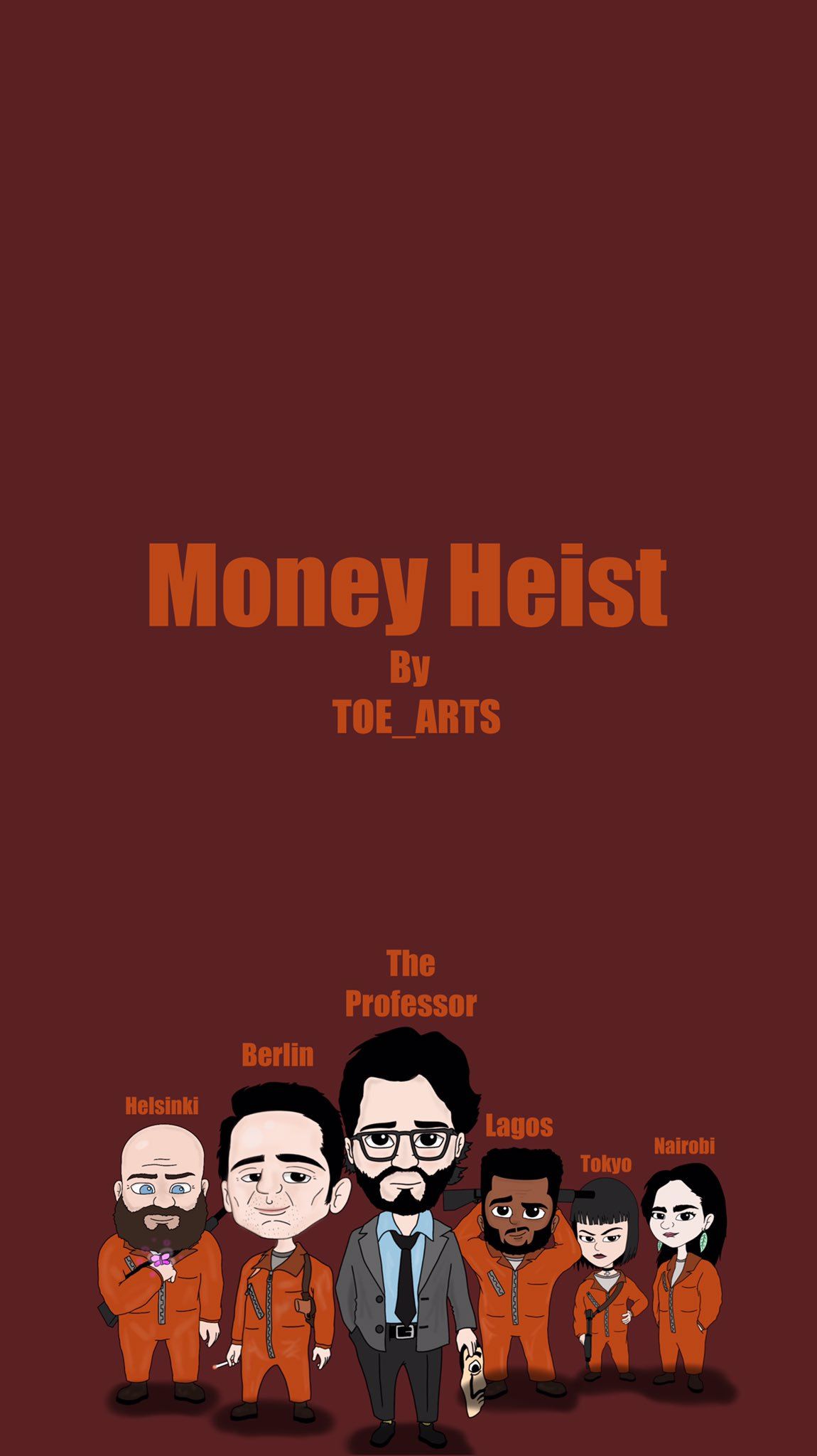 Money Heist Cartoon Wallpapers