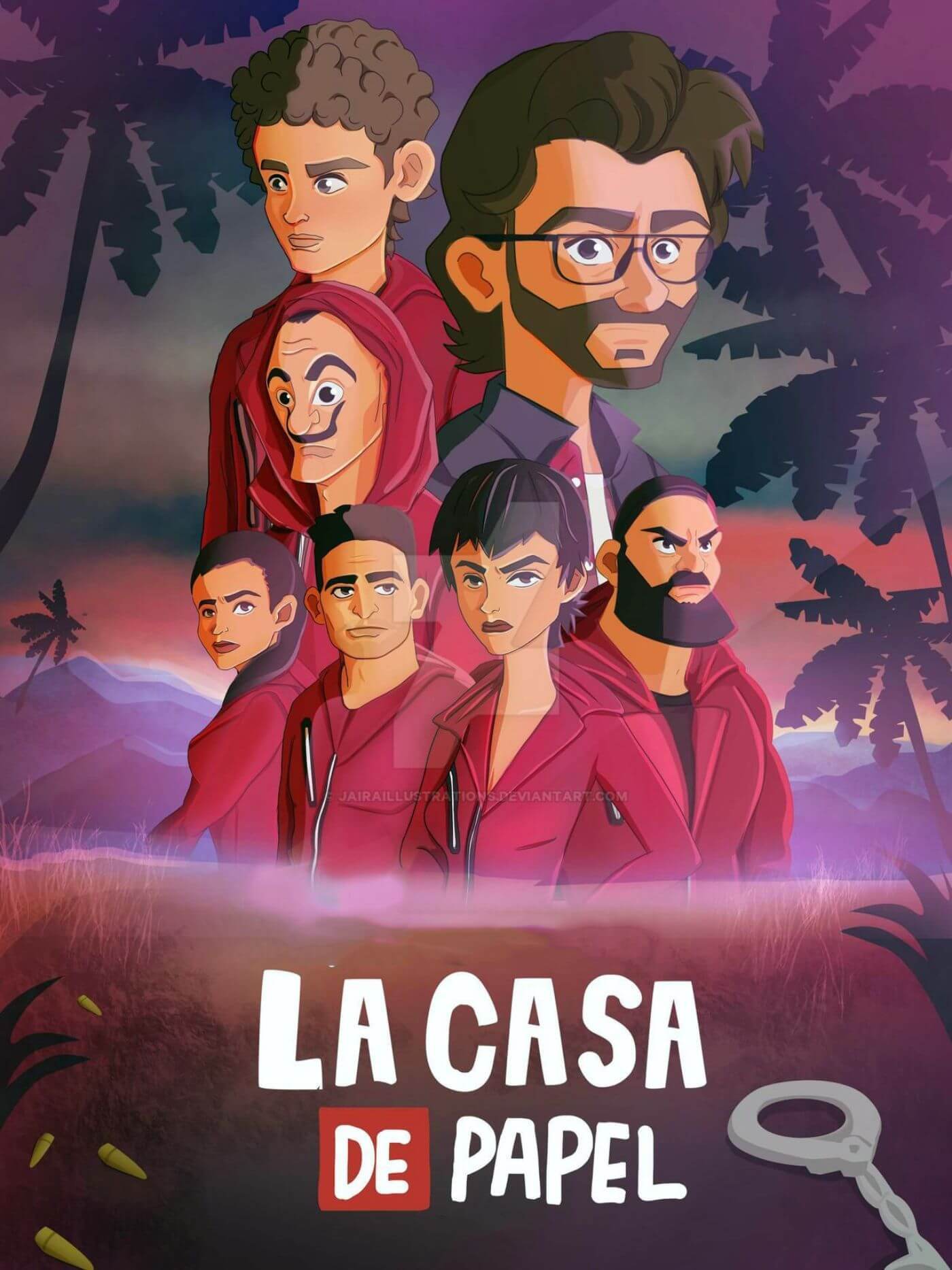 Money Heist Cartoon Wallpapers