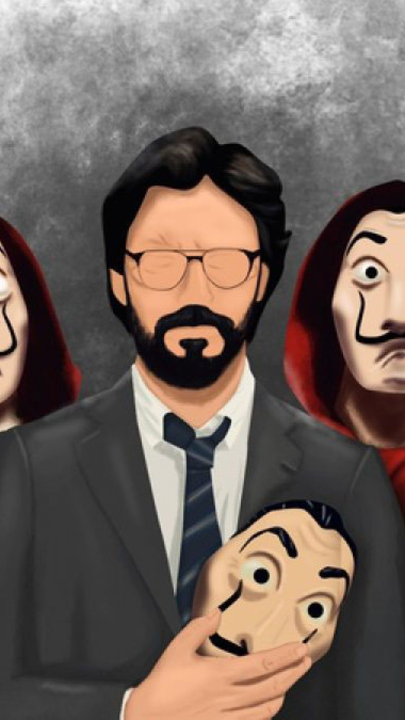 Money Heist Cartoon Wallpapers