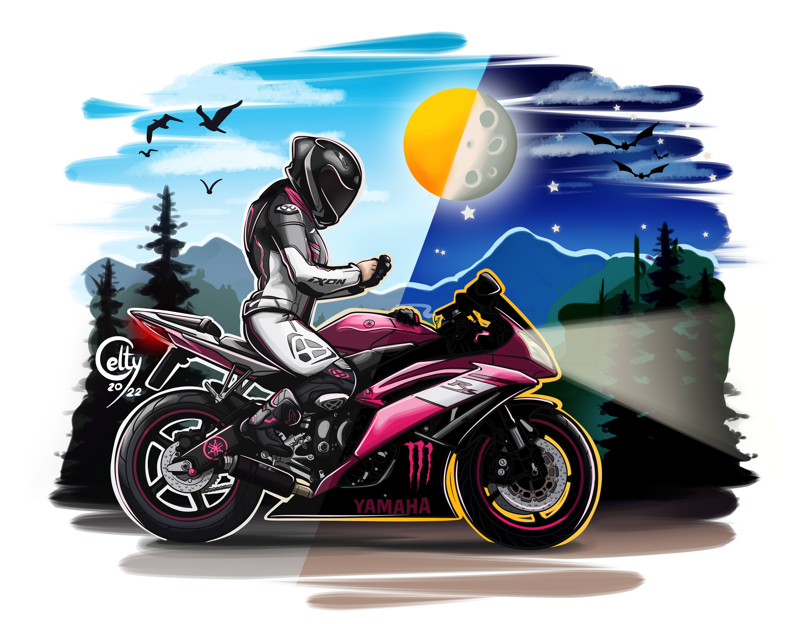 Motorcycle Images Cartoon Wallpapers