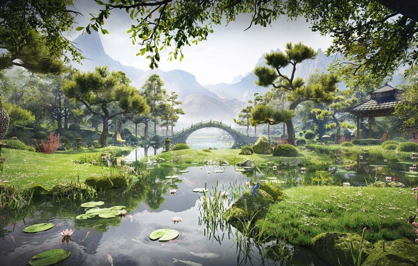 Mountain Garden Wallpapers