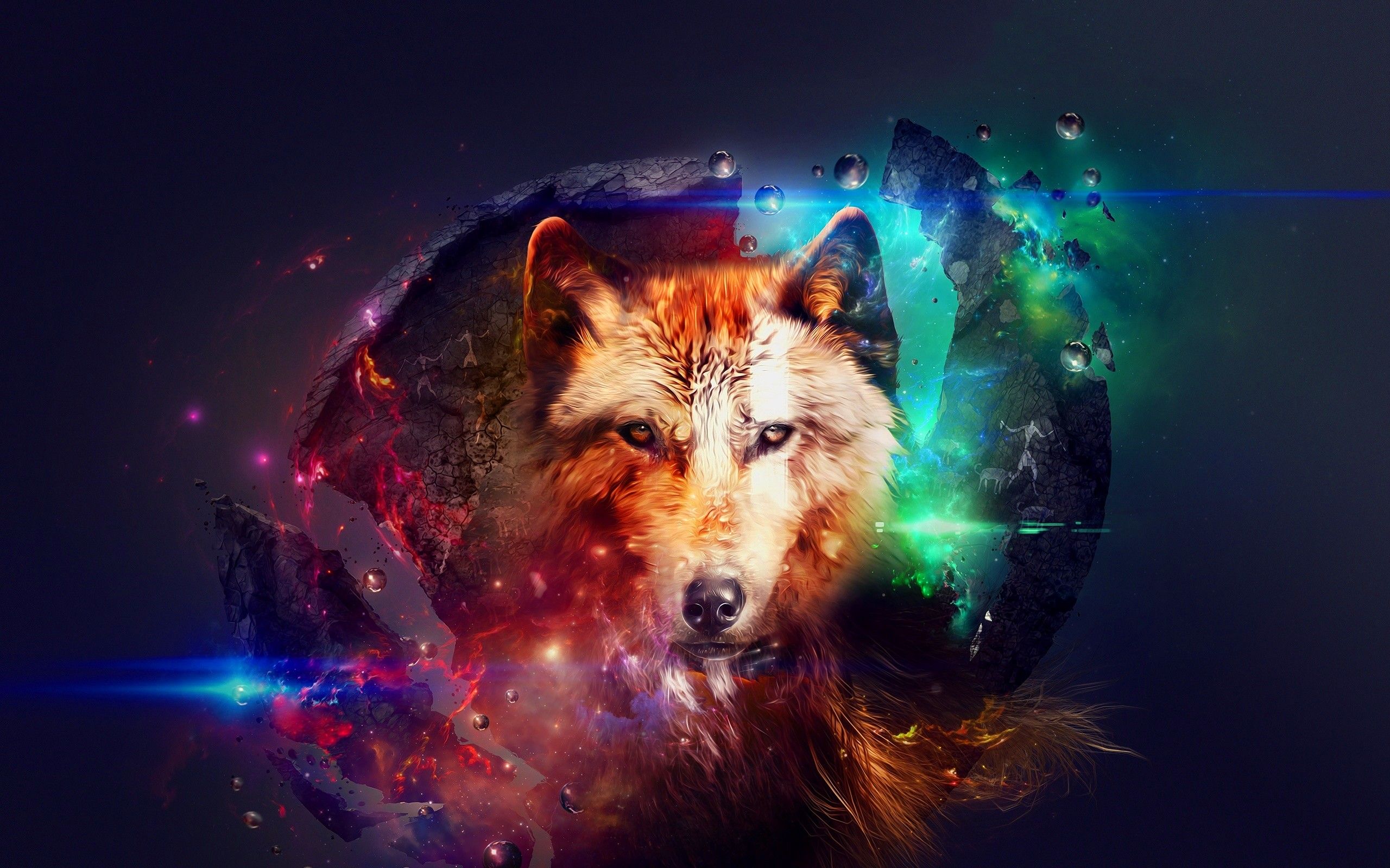 Mystical Galaxy Wolf Wallpapers