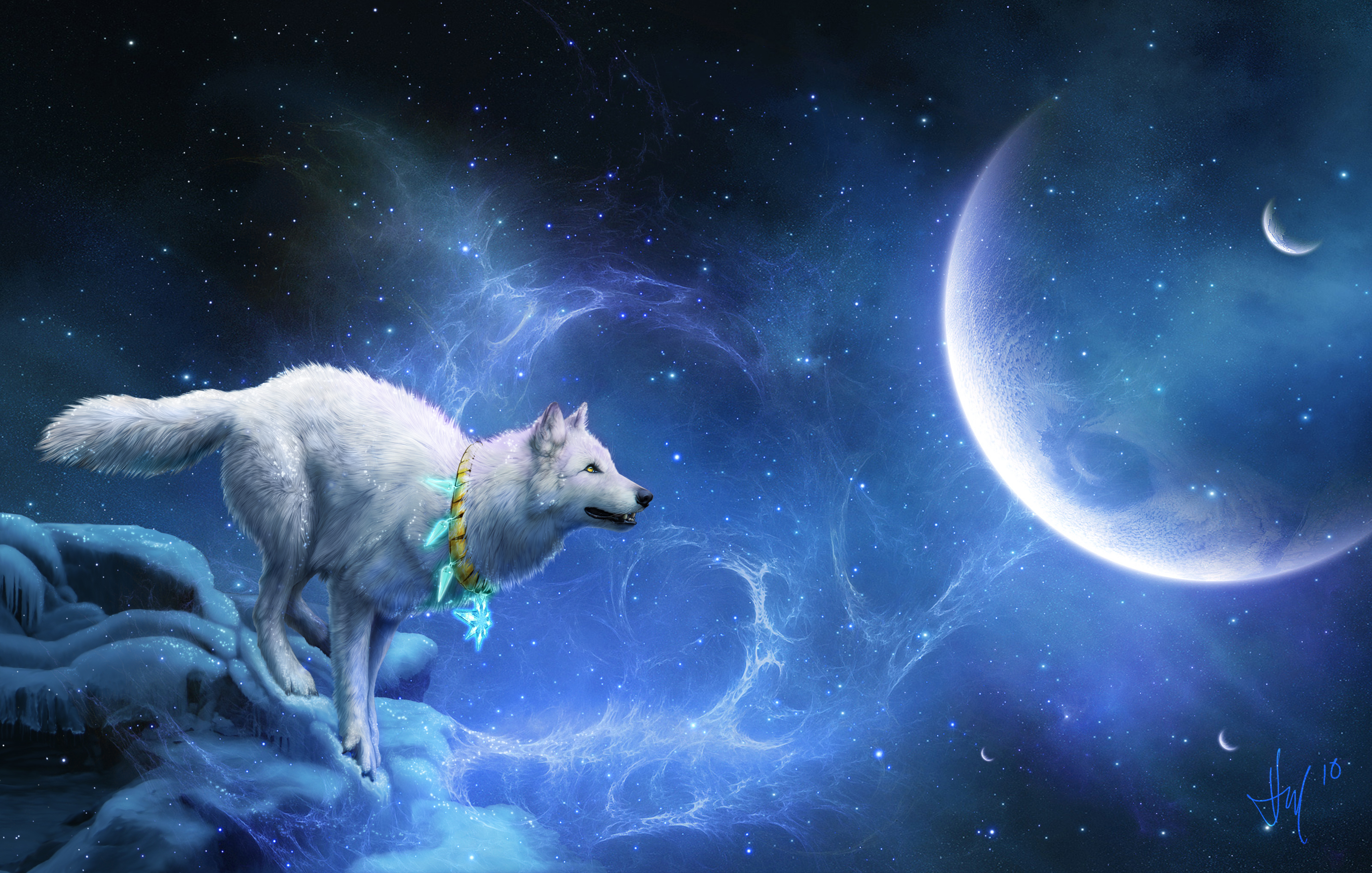 Mystical Galaxy Wolf Wallpapers