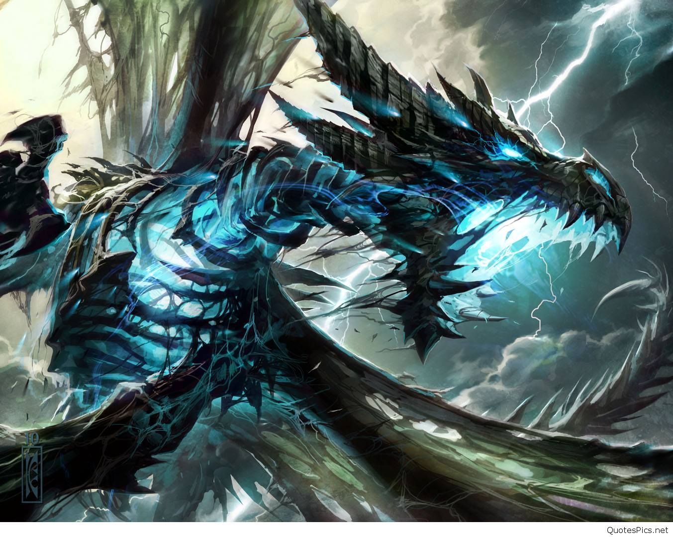 Mythical Storm Dragon Wallpapers