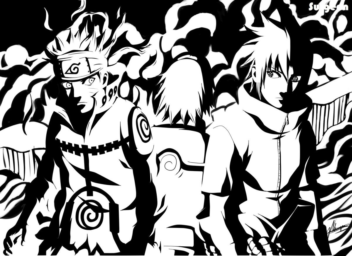 Naruto Black And White Drawing Wallpapers