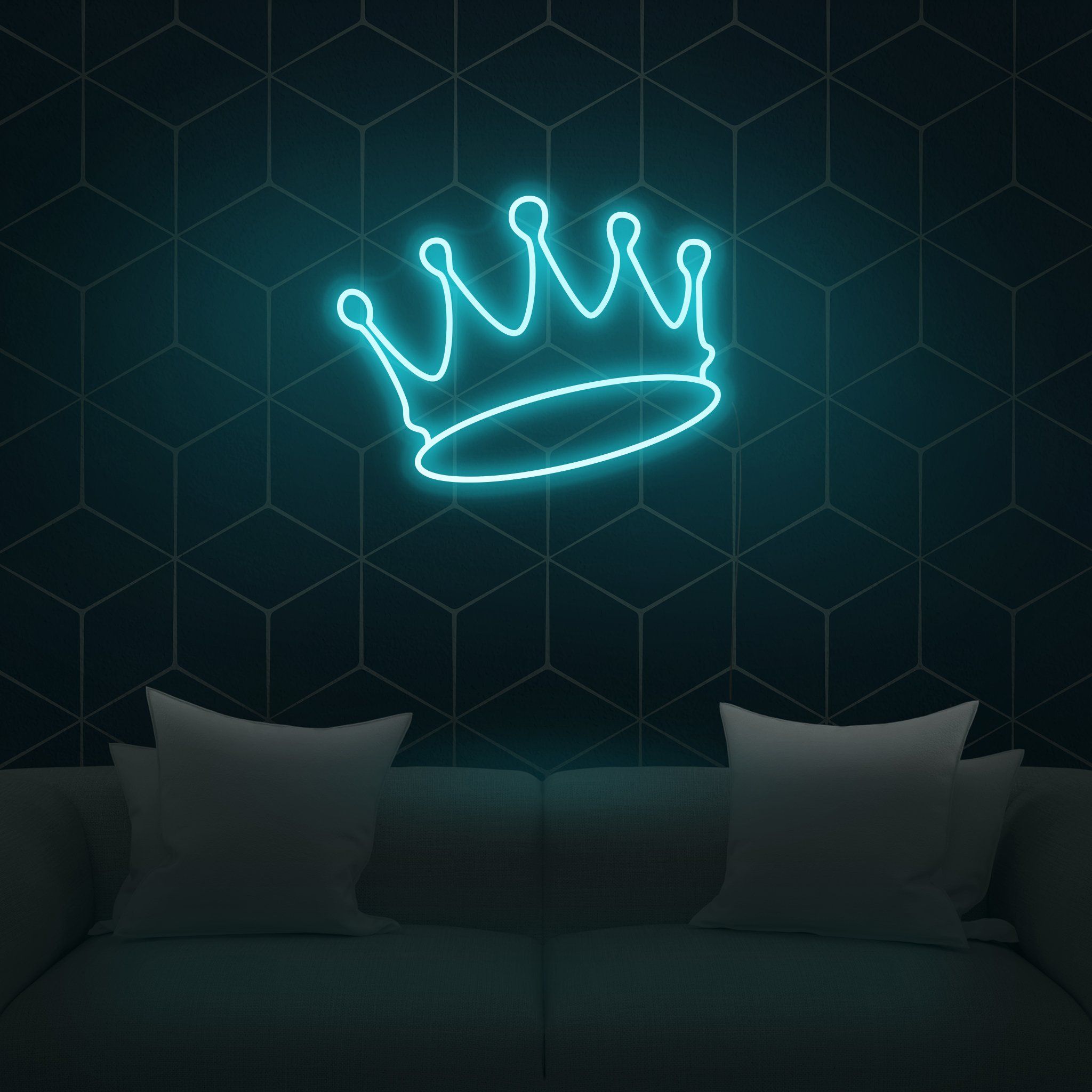 Neon Blue Crown Wallpapers