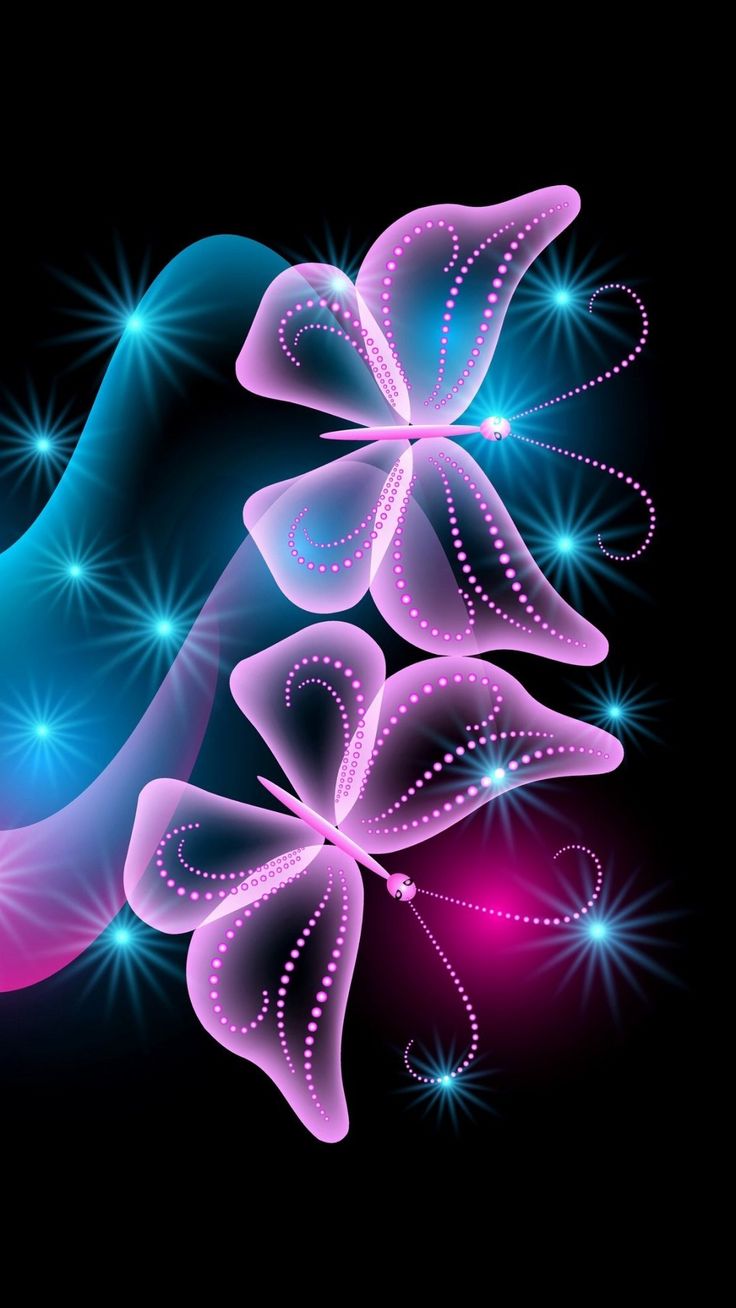 Neon Galaxy Flower Wallpapers