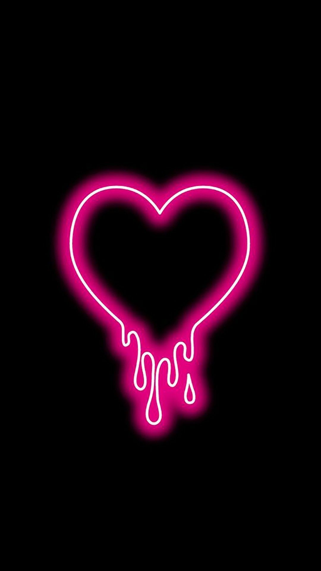 Neon Melting Heart Wallpapers