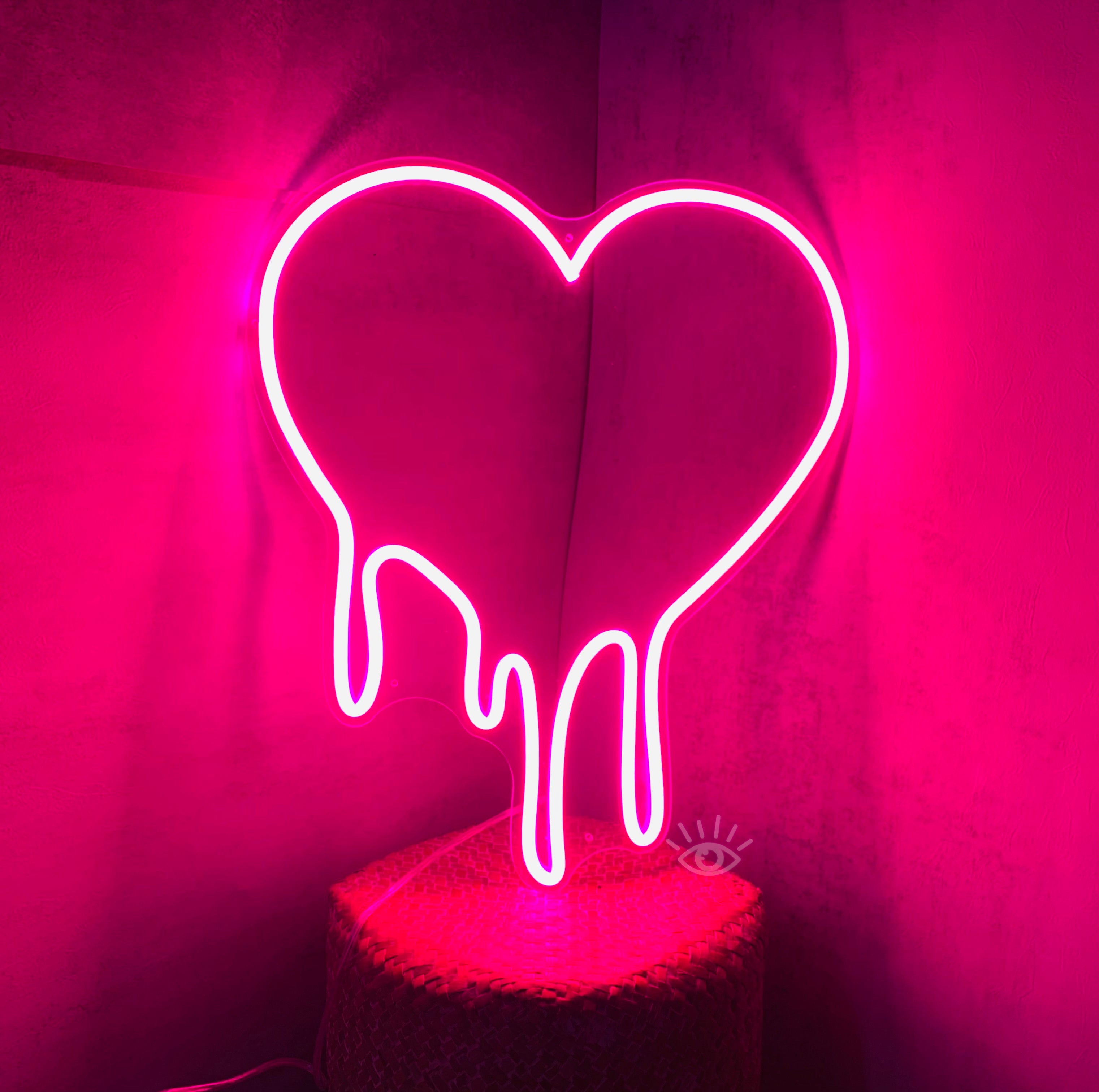 Neon Melting Heart Wallpapers