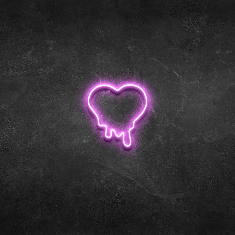 Neon Melting Heart Wallpapers