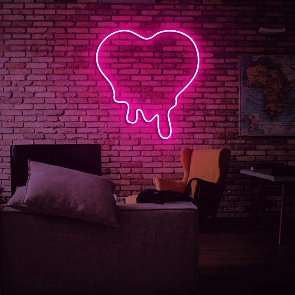 Neon Melting Heart Wallpapers