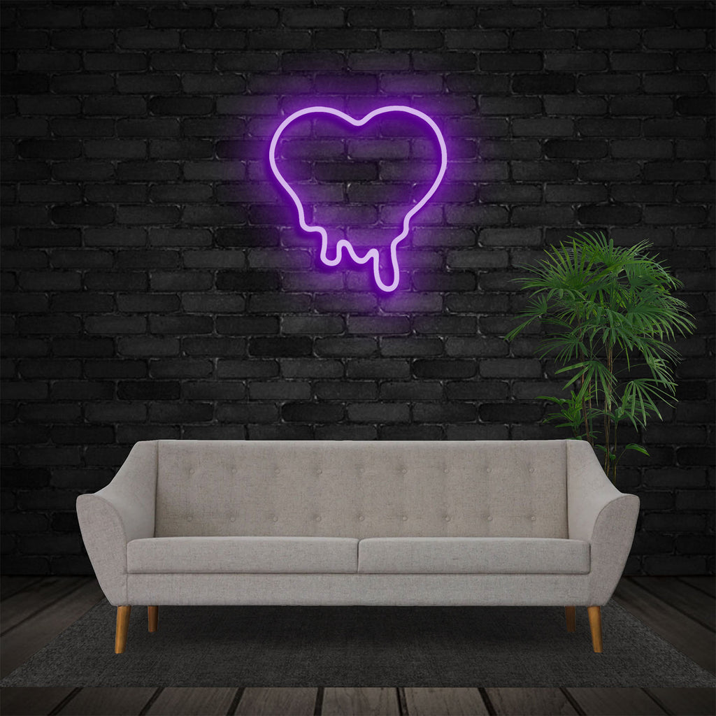 Neon Melting Heart Wallpapers