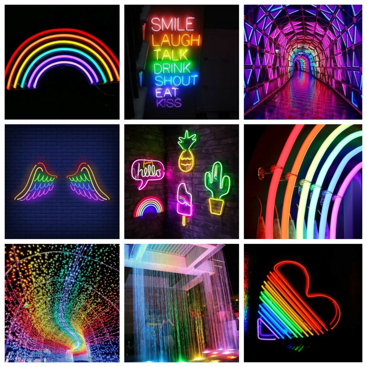 Neon Rainbow Aesthetic Wallpapers