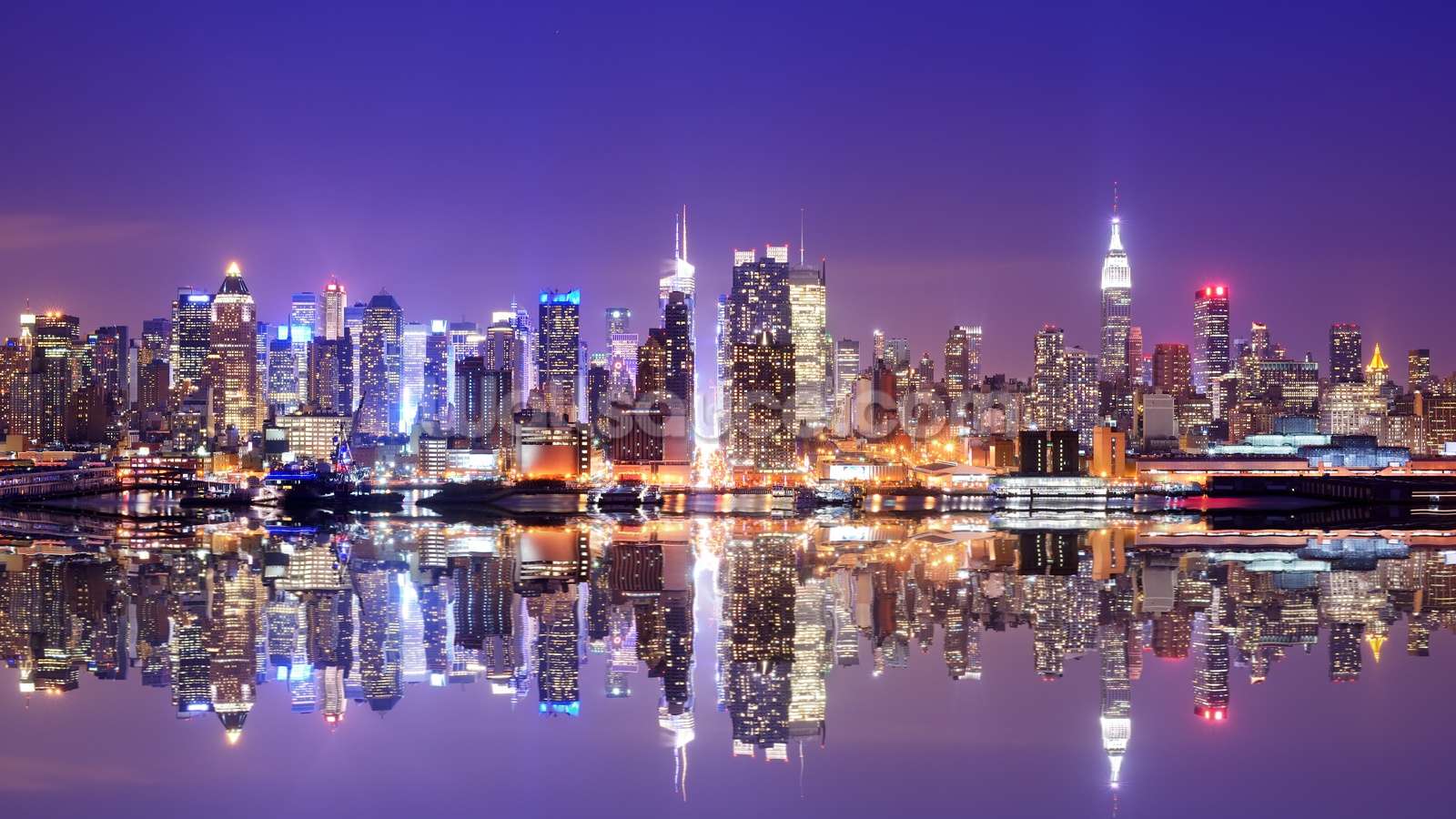 New York City Skyline At Night Wallpapers