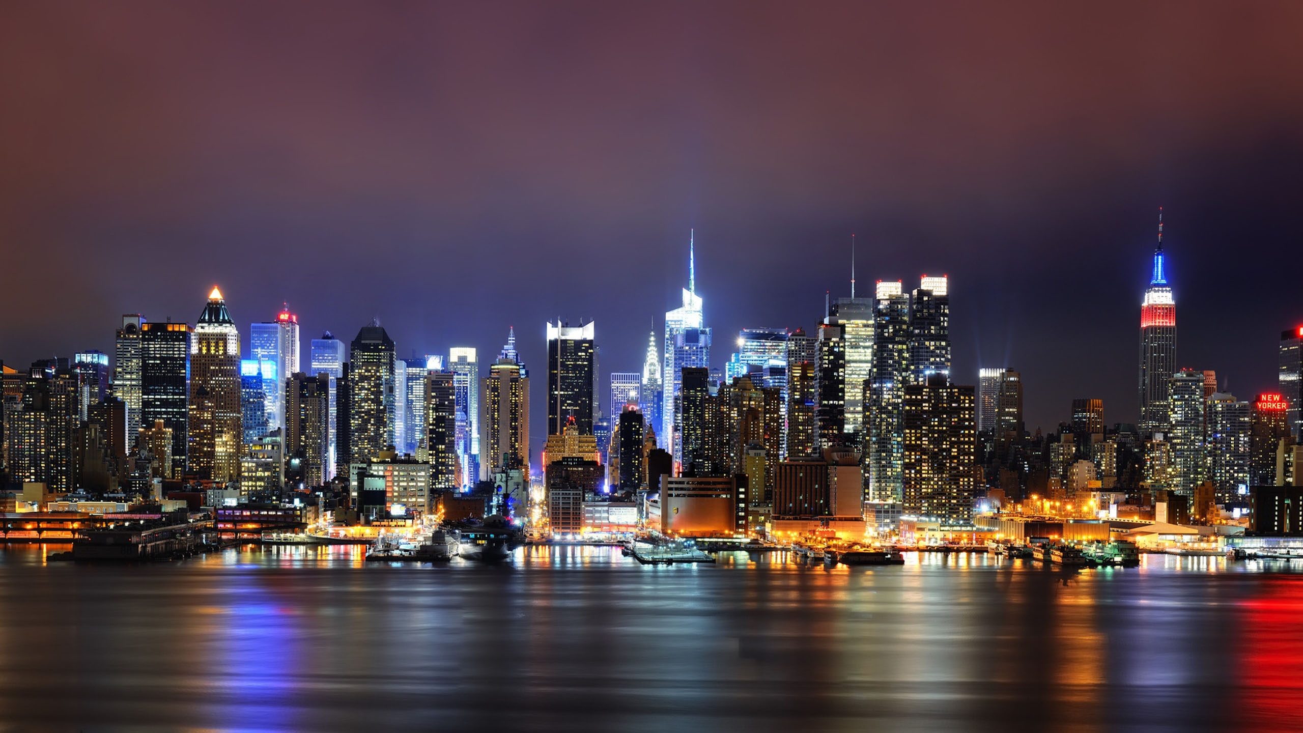 New York City Skyline At Night Wallpapers