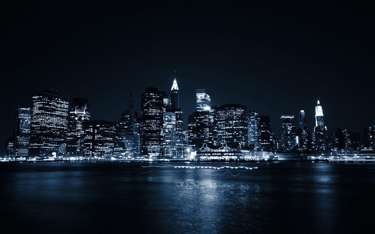 New York City Skyline At Night Wallpapers