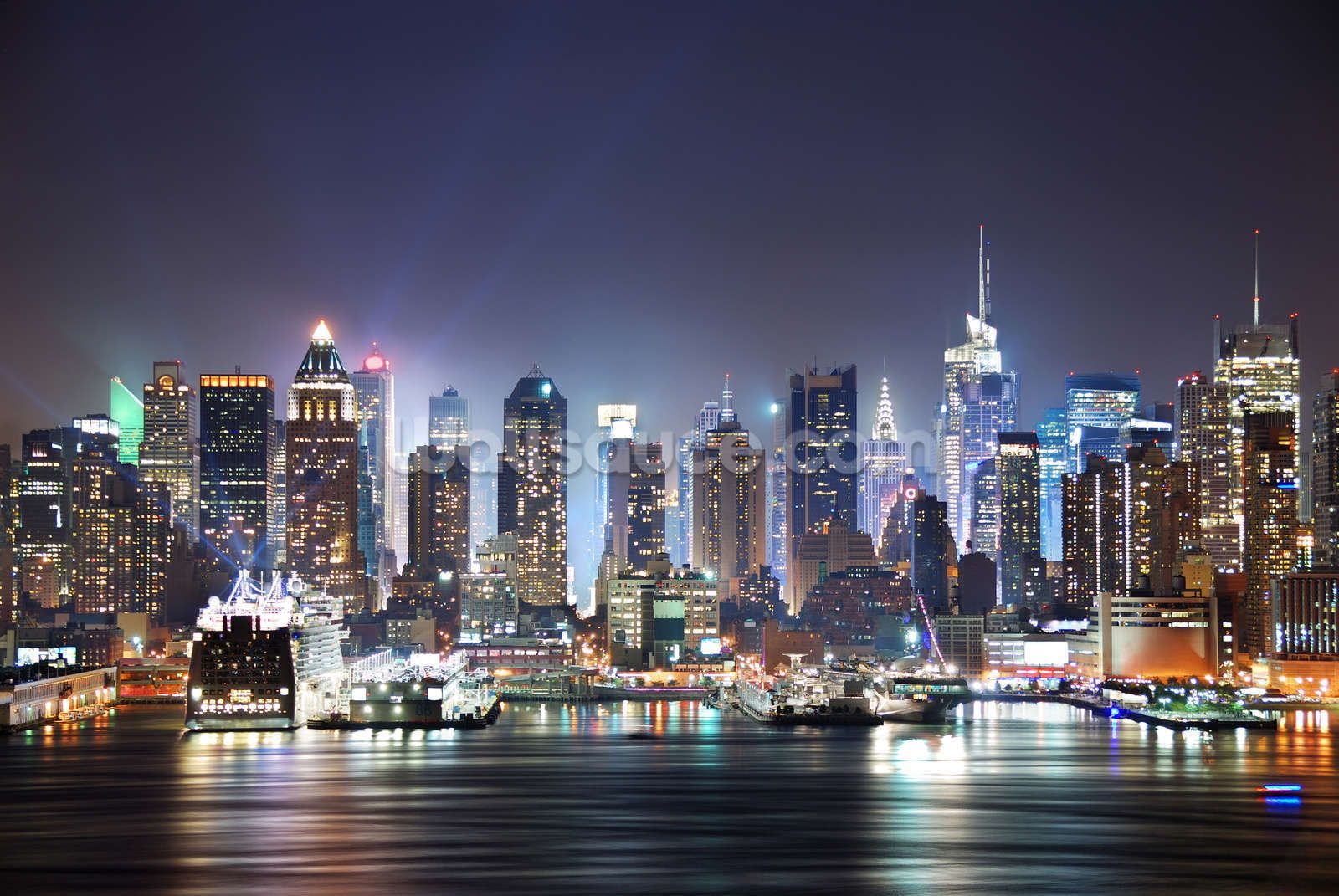 New York City Skyline At Night Wallpapers