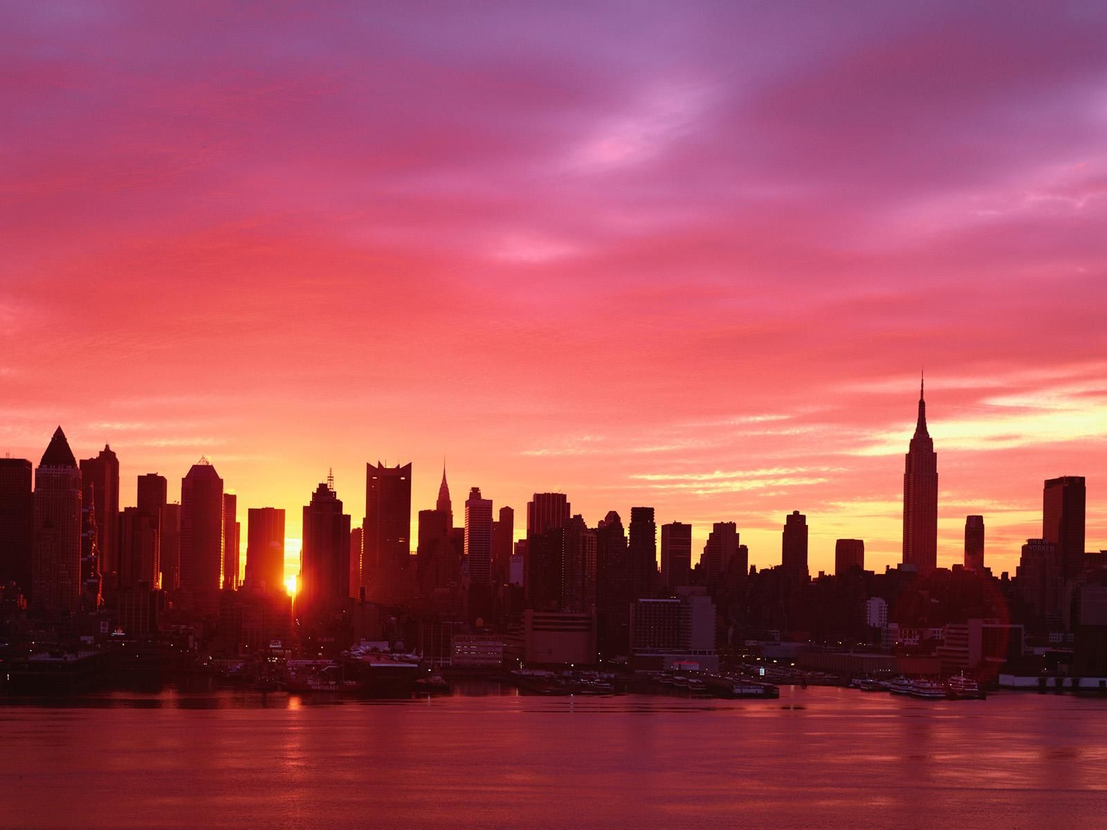 New York Skyline Sunrise Wallpapers