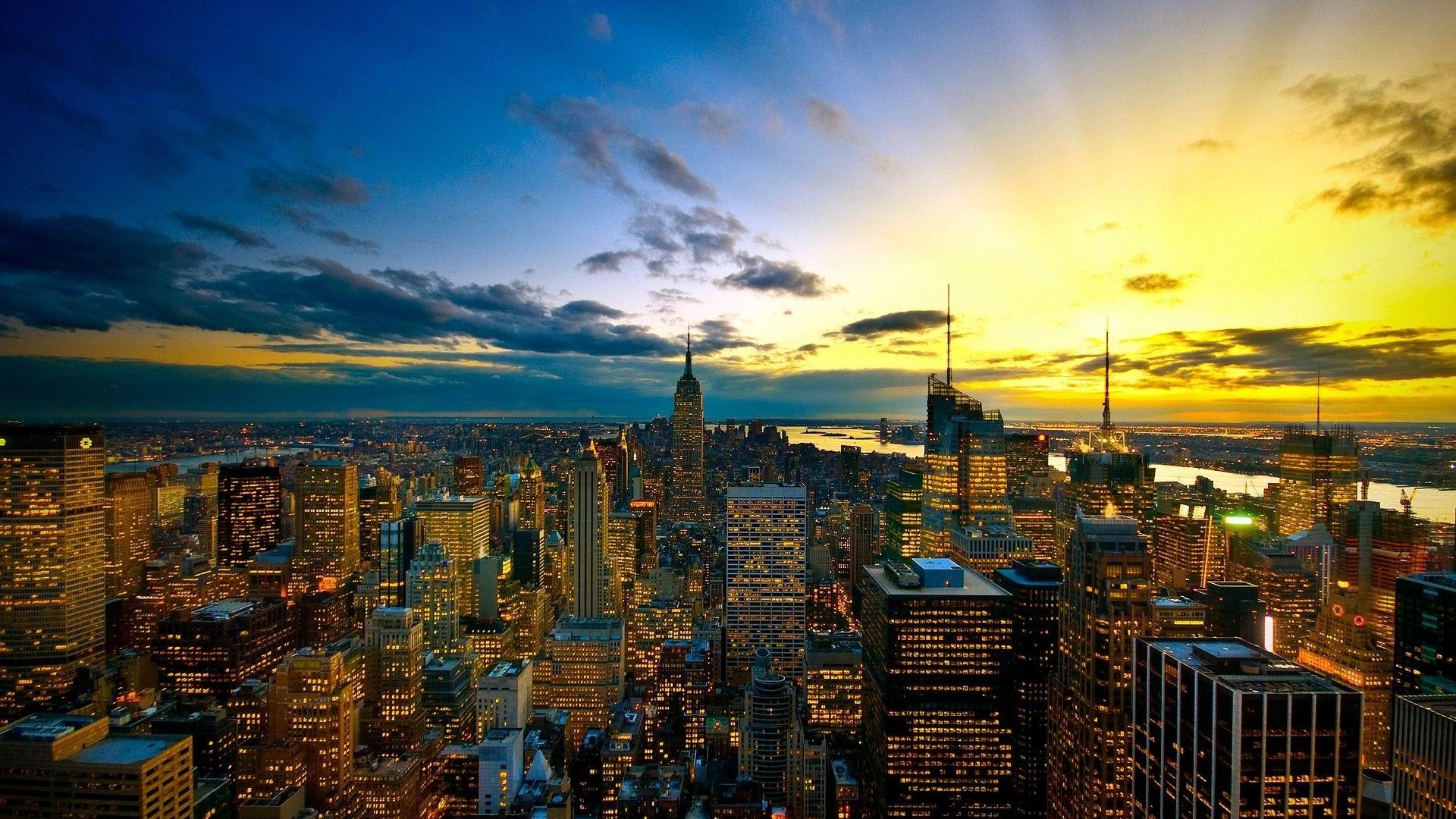 New York Skyline Sunrise Wallpapers