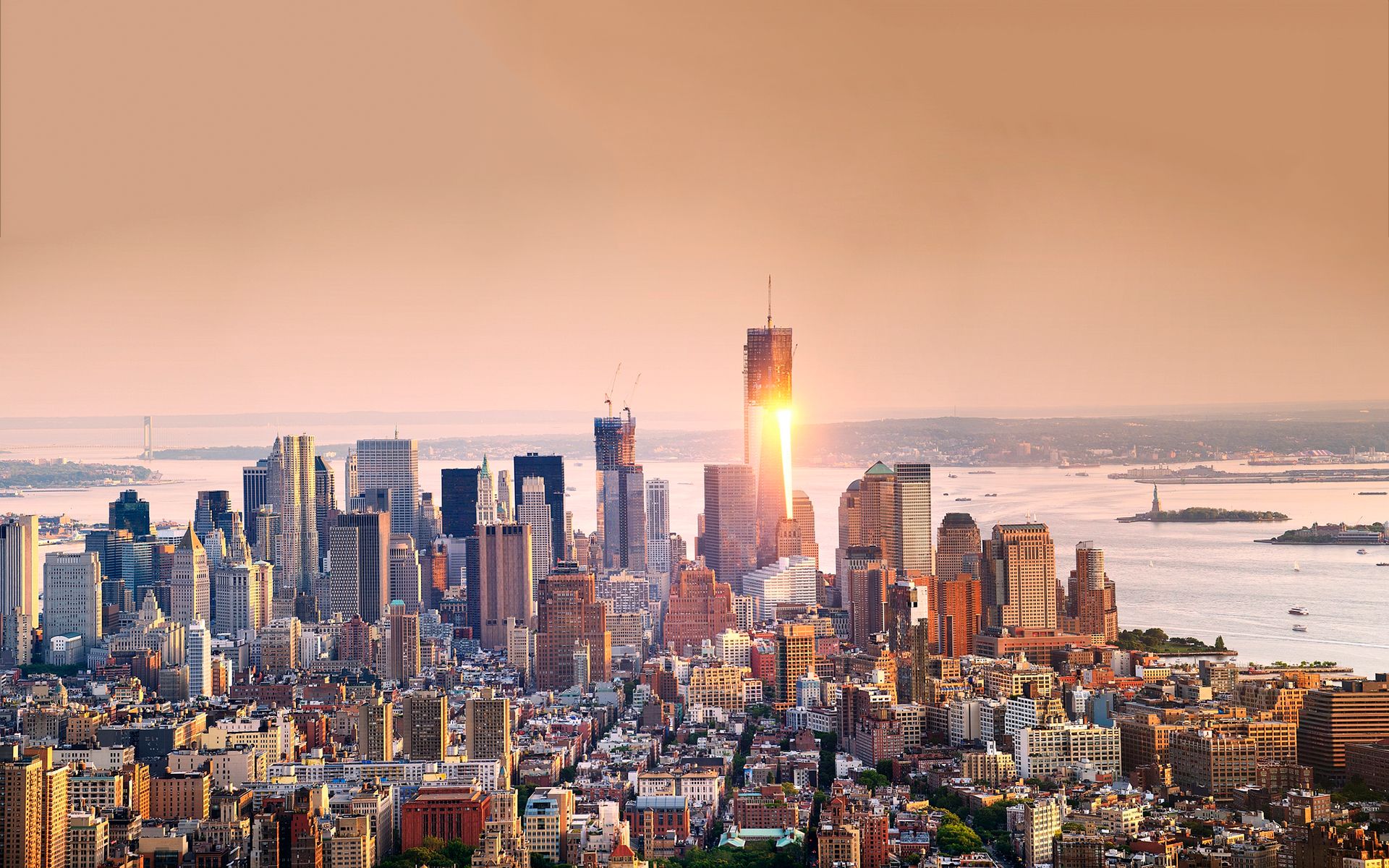 New York Skyline Sunrise Wallpapers